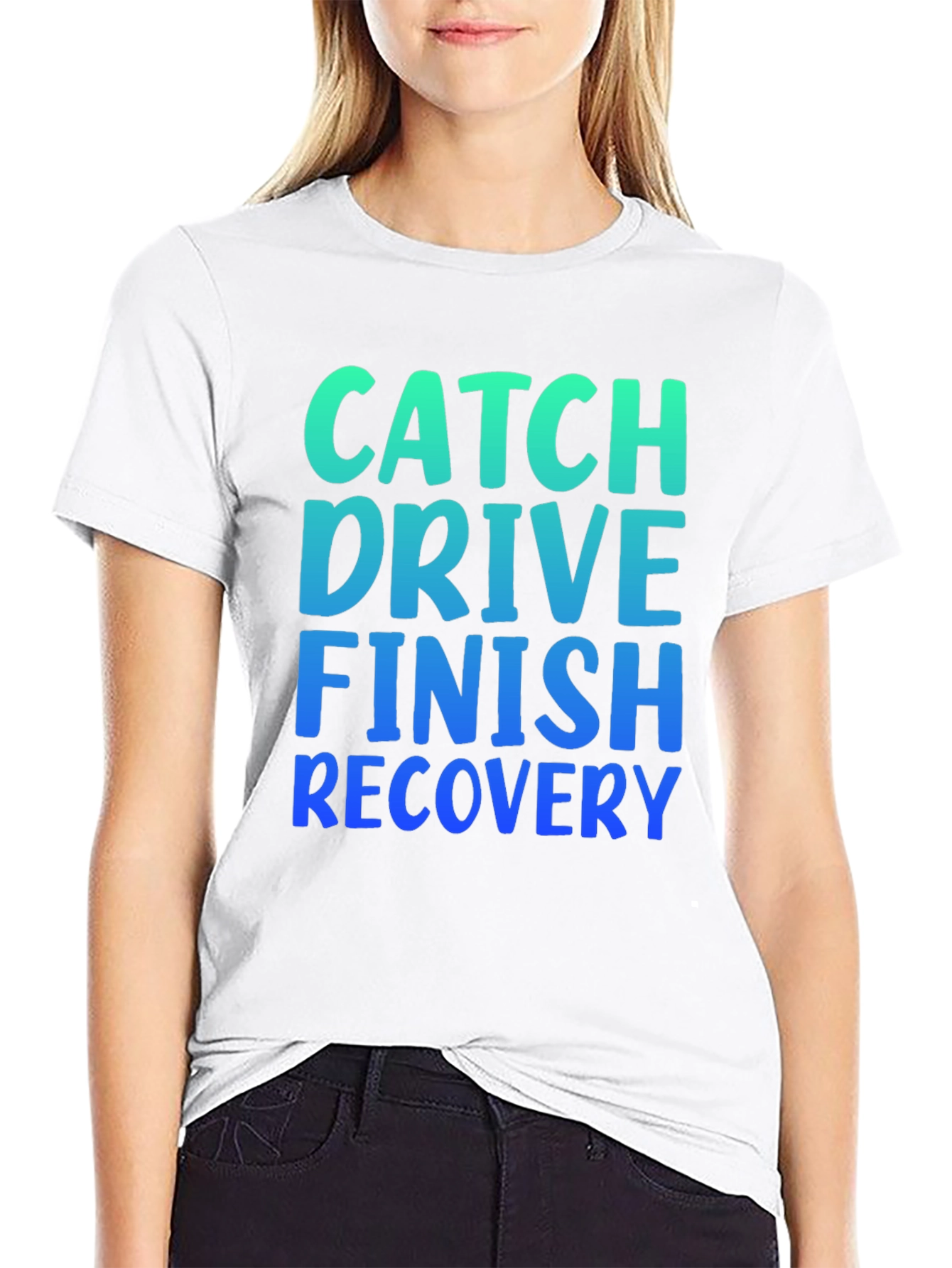 Black Catch Drive Finish Recovery Graphic Tee view 9