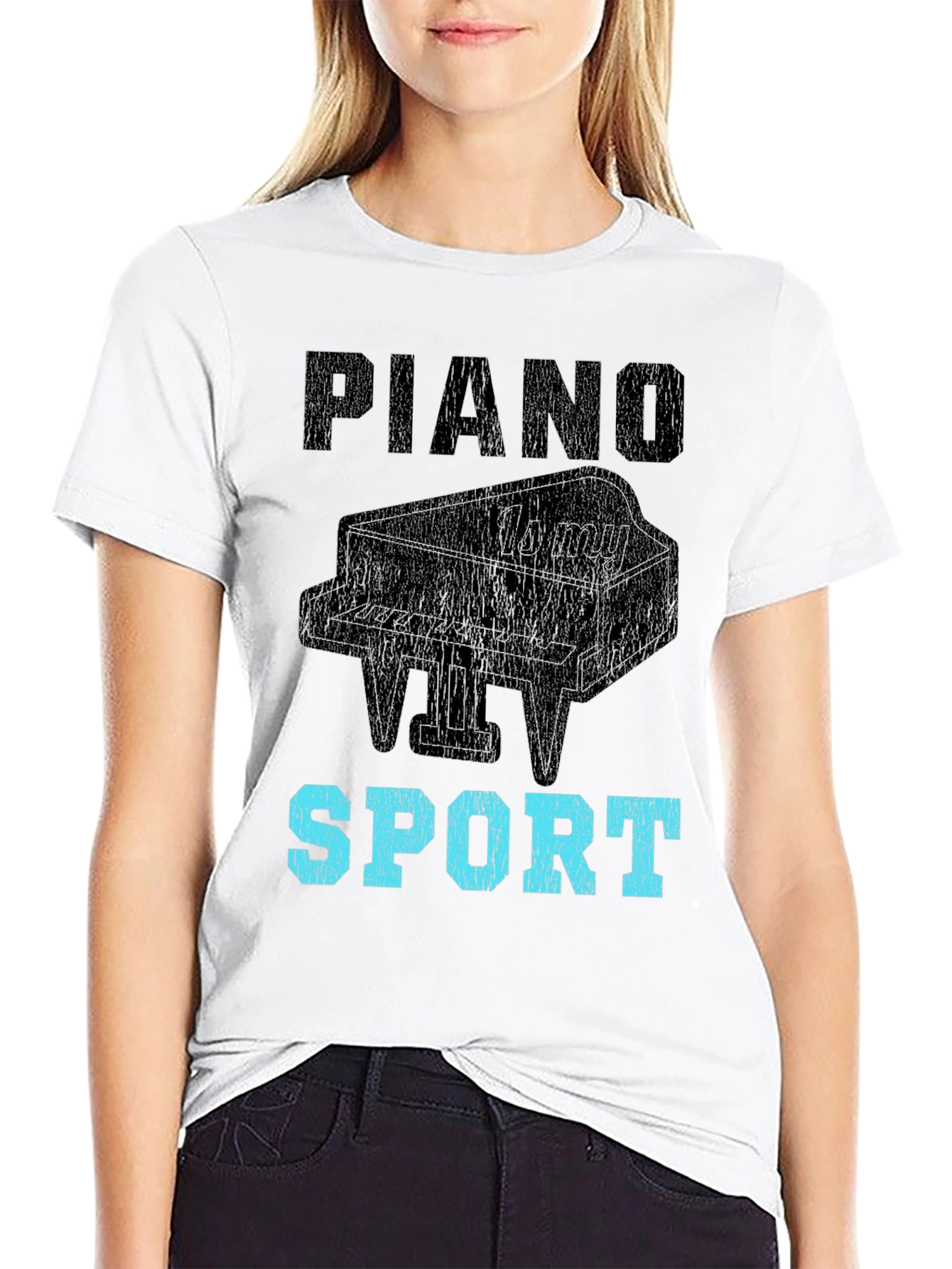 Black Piano is My Sport Graphic Tee view 9
