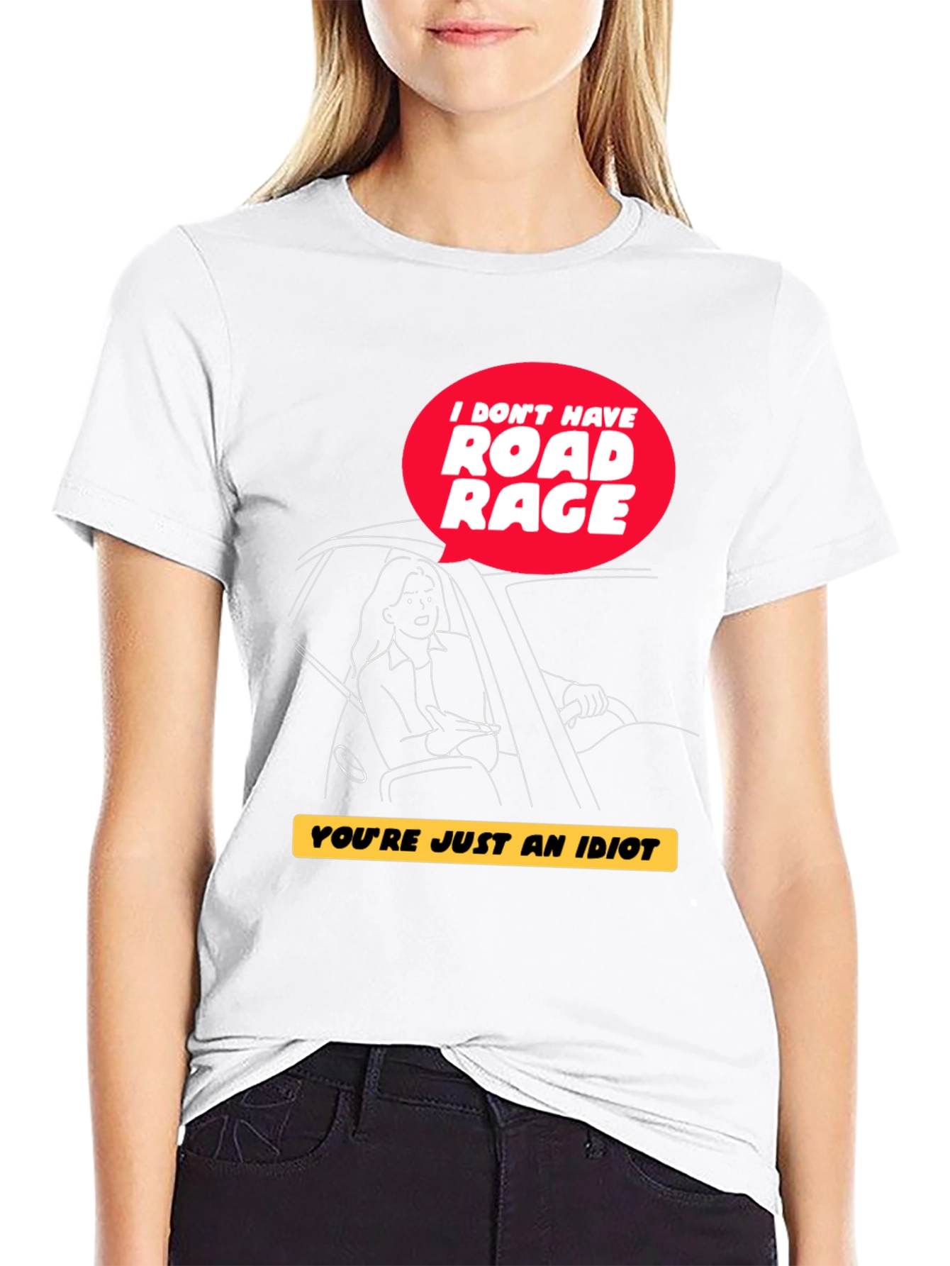 Black Road Rage Humor Graphic Tee view 9