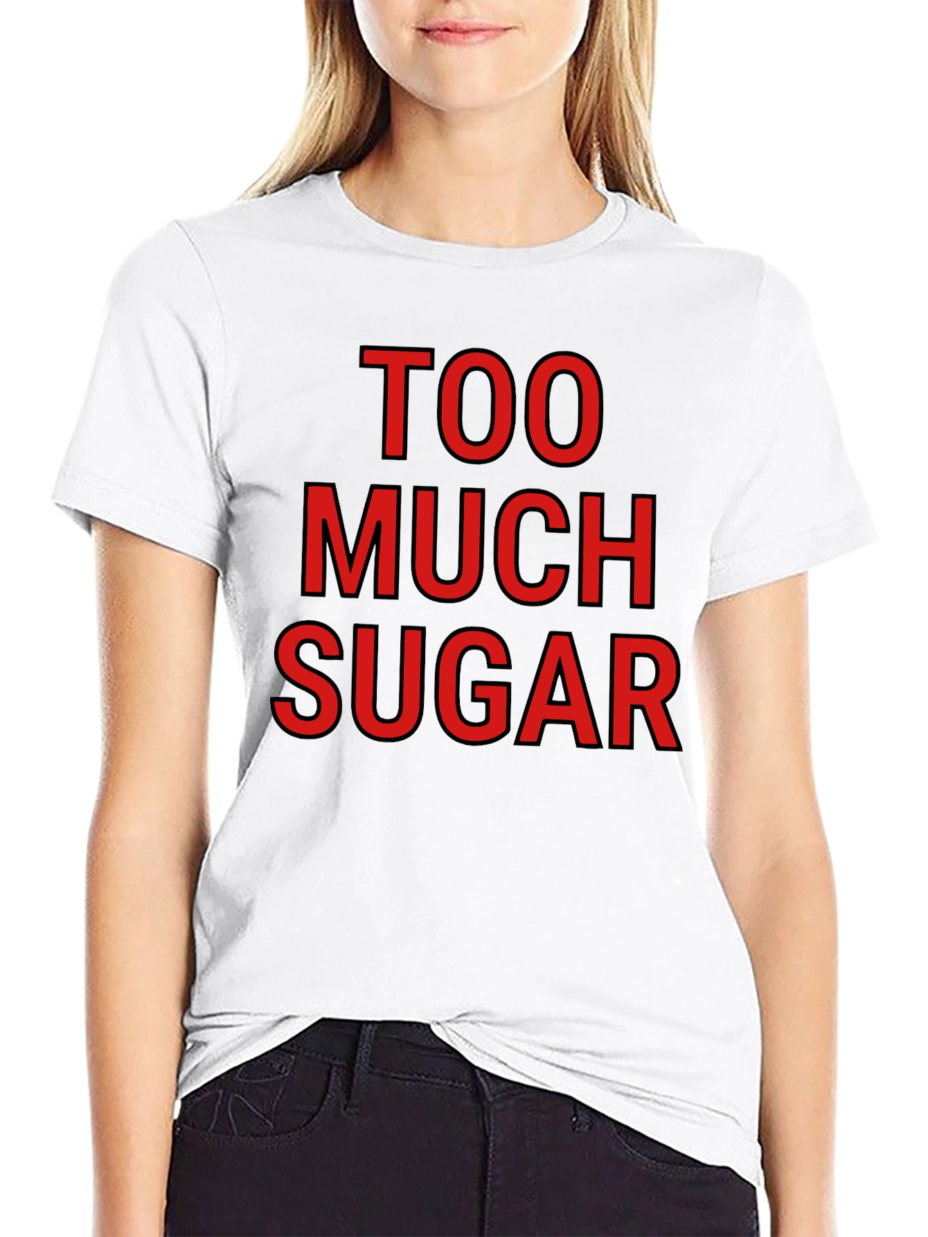Black Too Much Sugar Graphic T-Shirt - Bold Statement Tee view 9