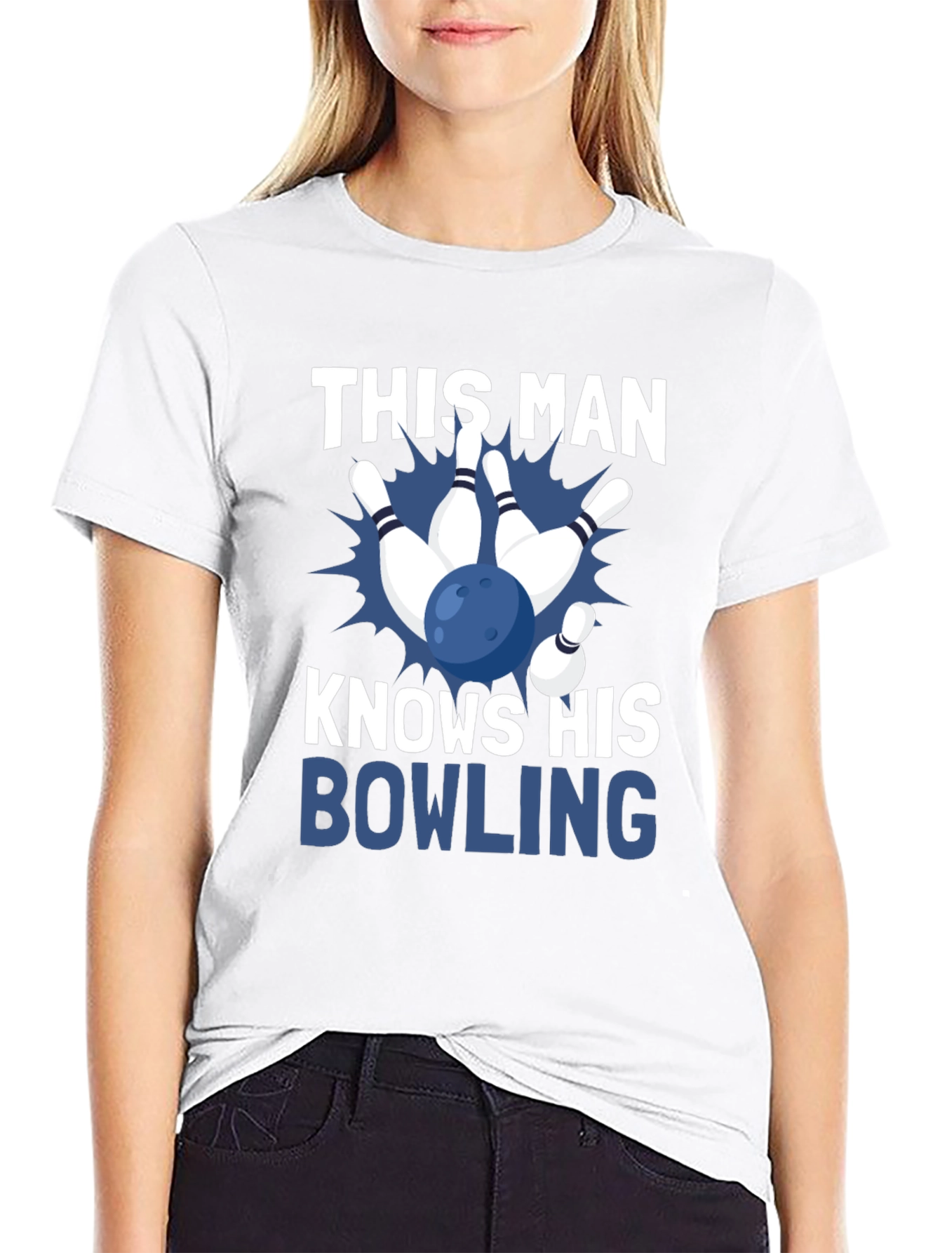Black This Man Knows His Bowling T-Shirt view 9