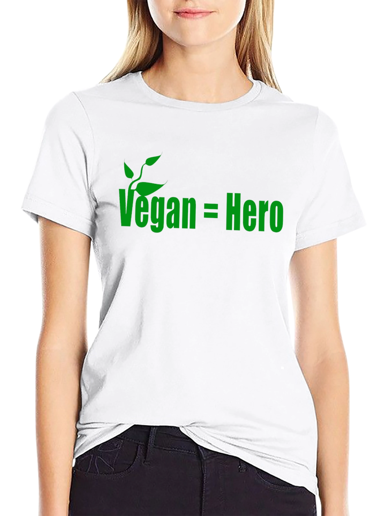 Black Vegan Hero Tee - Eco-Friendly Statement T-Shirt view 9