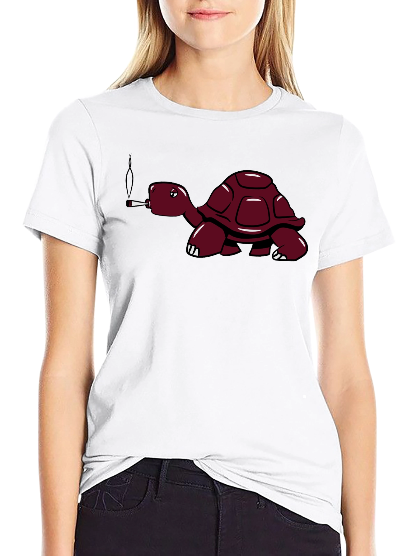 Black Turtle Smoker T-Shirt - Cool Graphic Tee view 9
