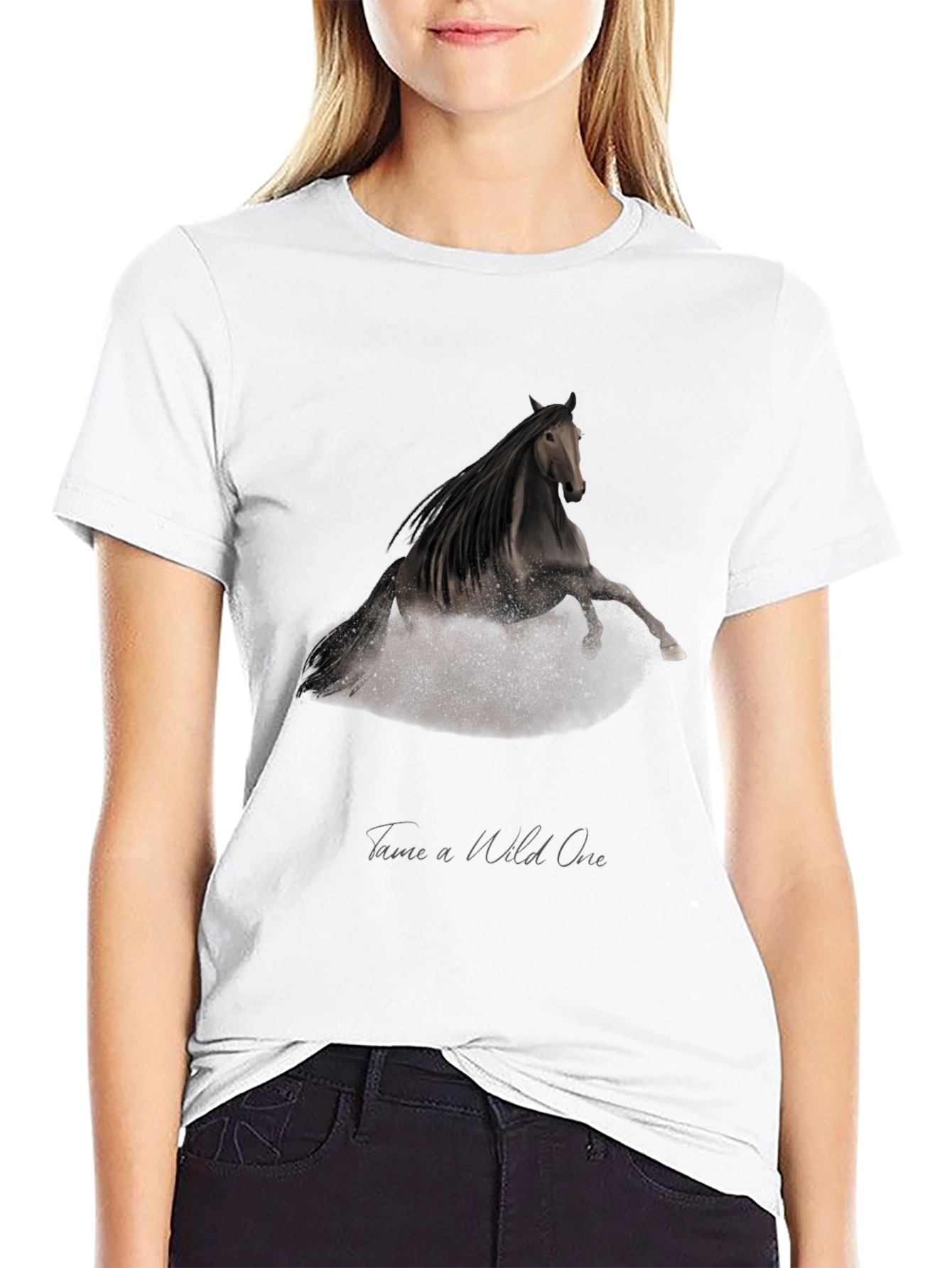 Black Wild One Horse Graphic T-Shirt - Black view 9