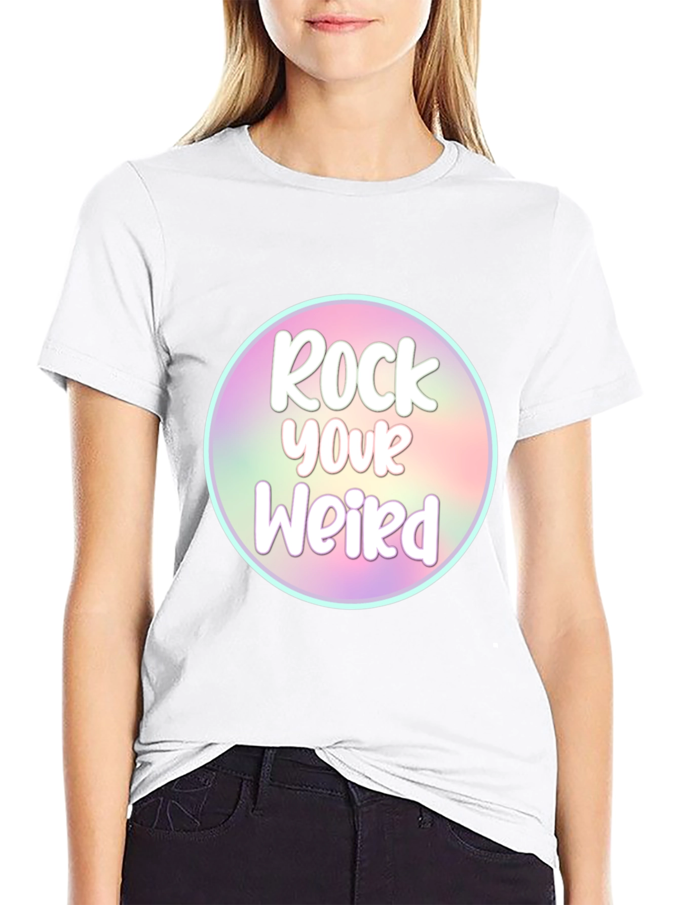 Black Rock Your Weird T-Shirt - Unique Graphic Tee view 9