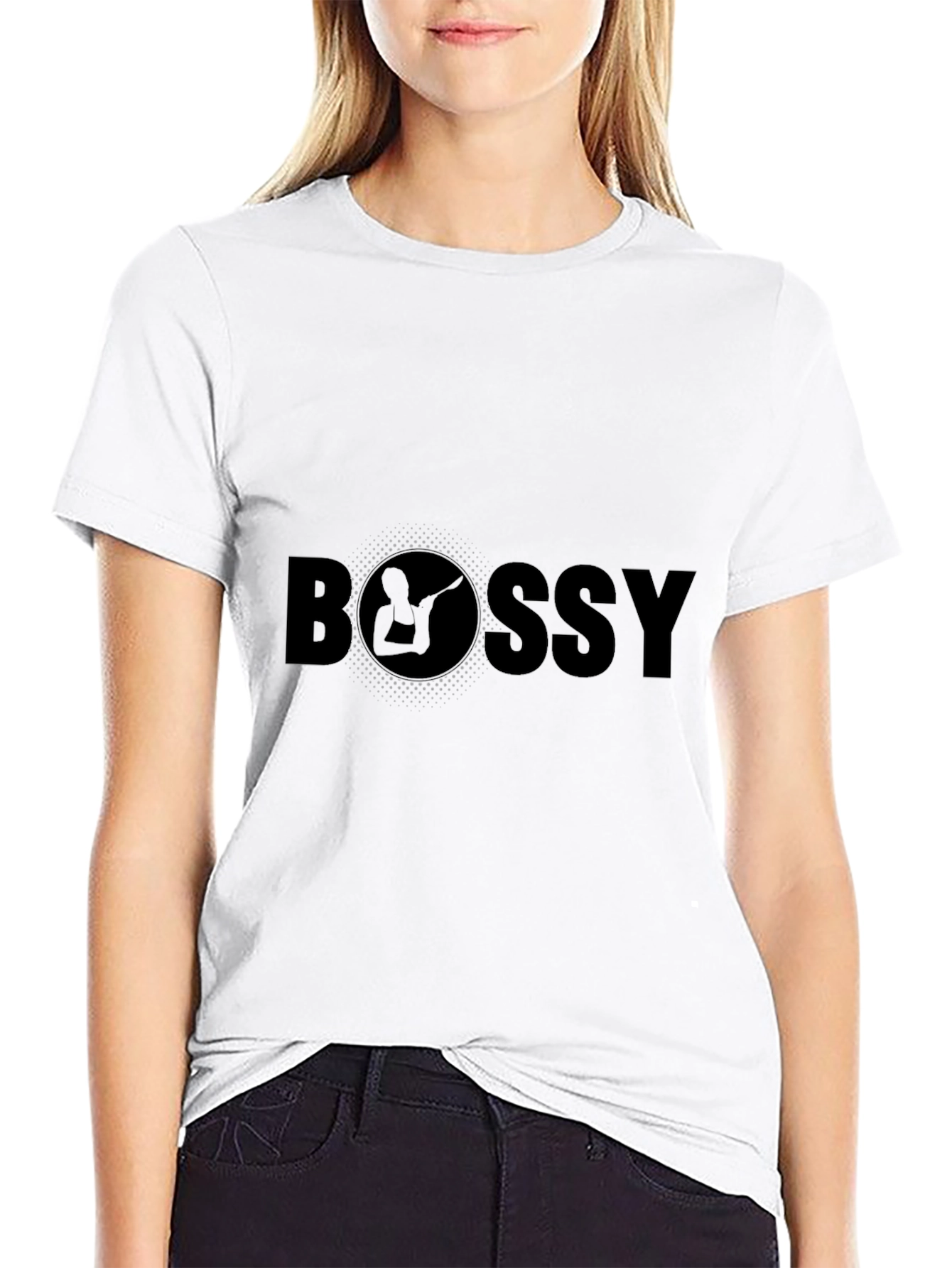 Black Bossy Graphic T-Shirt - Black view 9