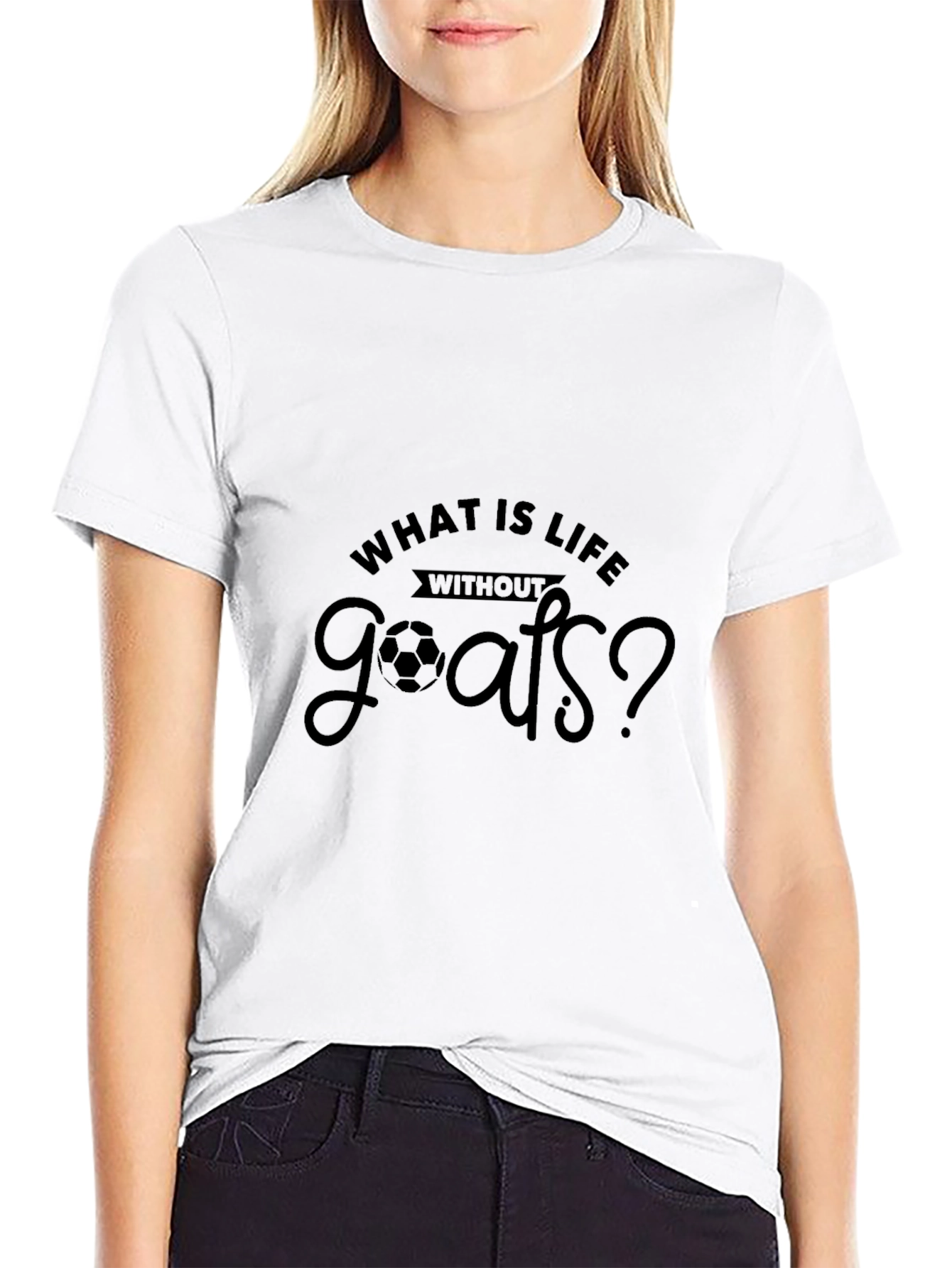 Black Soccer Goals T-Shirt view 9