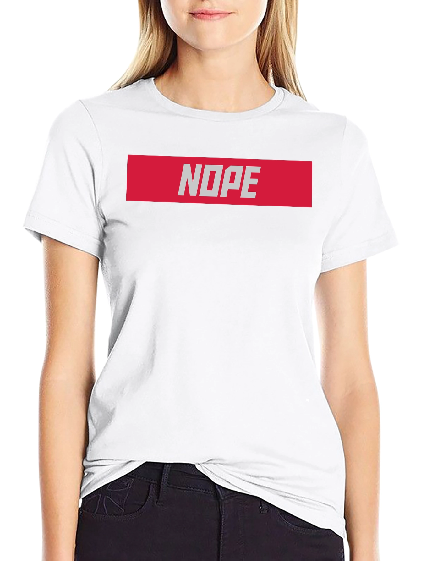 Black Nope Graphic T-Shirt - Casual Black Tee view 9