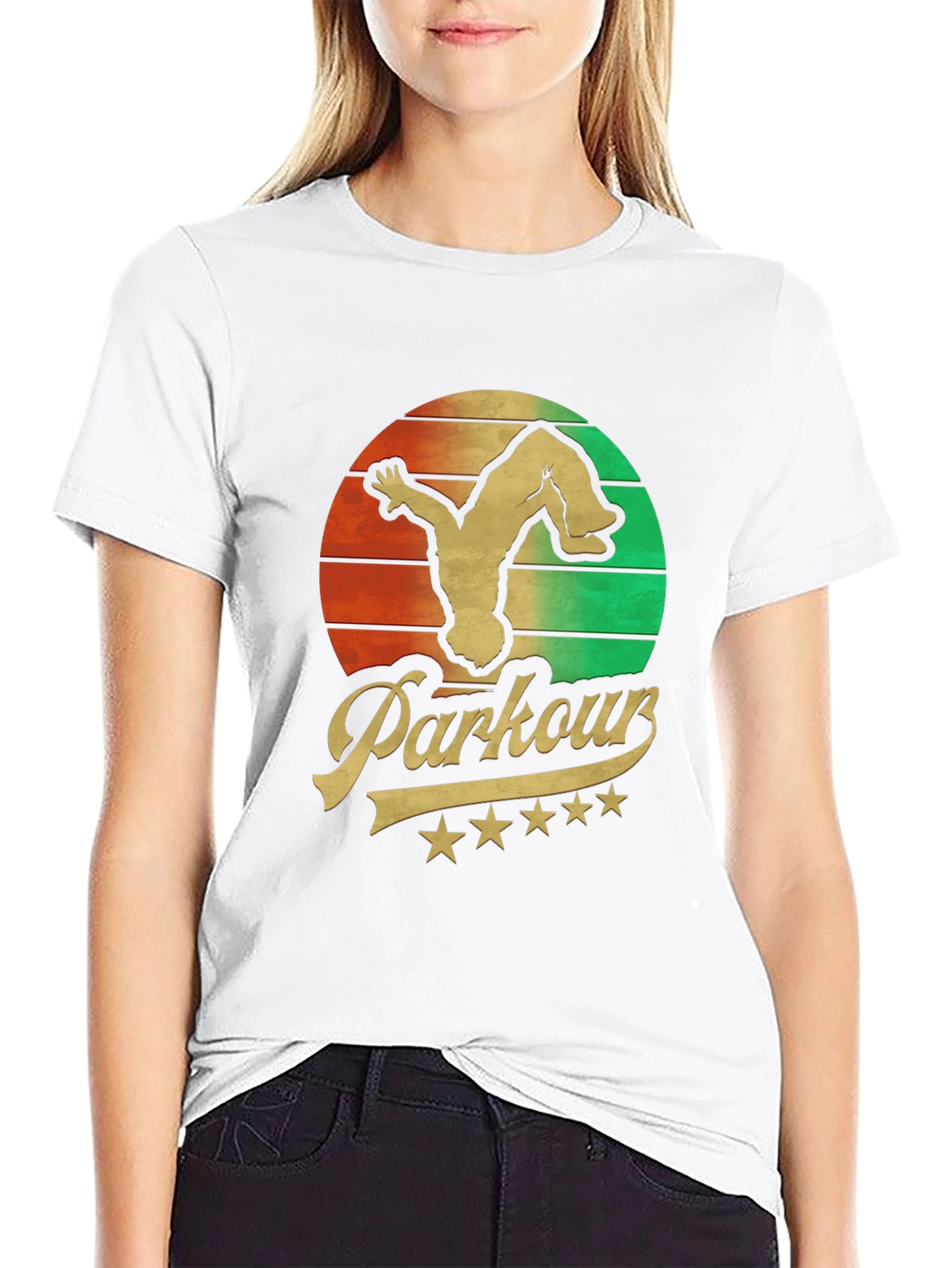 Black Parkour Retro T-Shirt - Urban Acrobatics Tee view 9