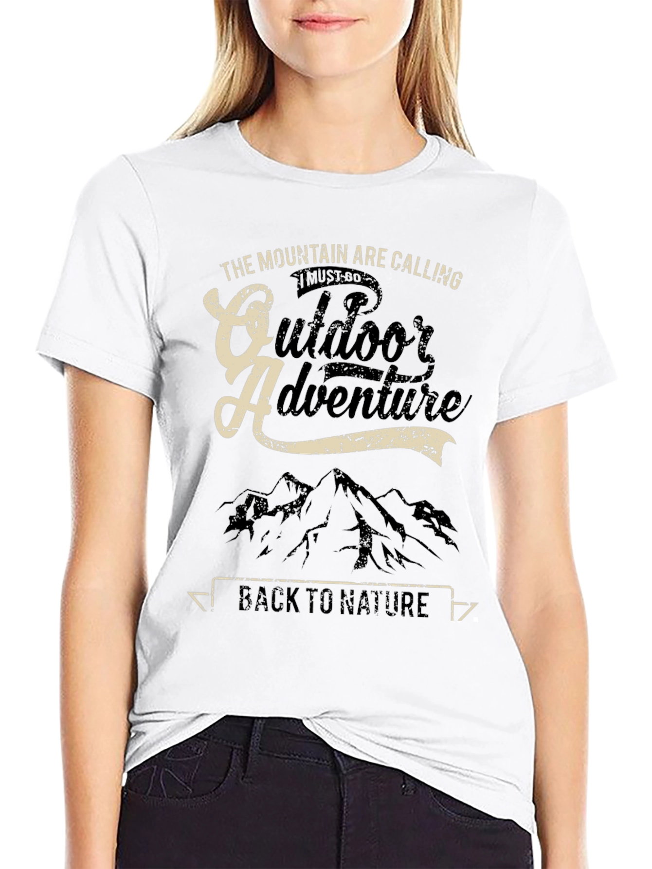 Black Outdoor Adventure Tee - Mountain Calling view 9