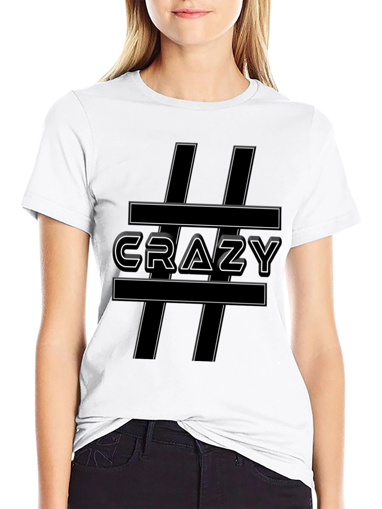 Black Crazy Graphic T-Shirt - Edgy Style view 9