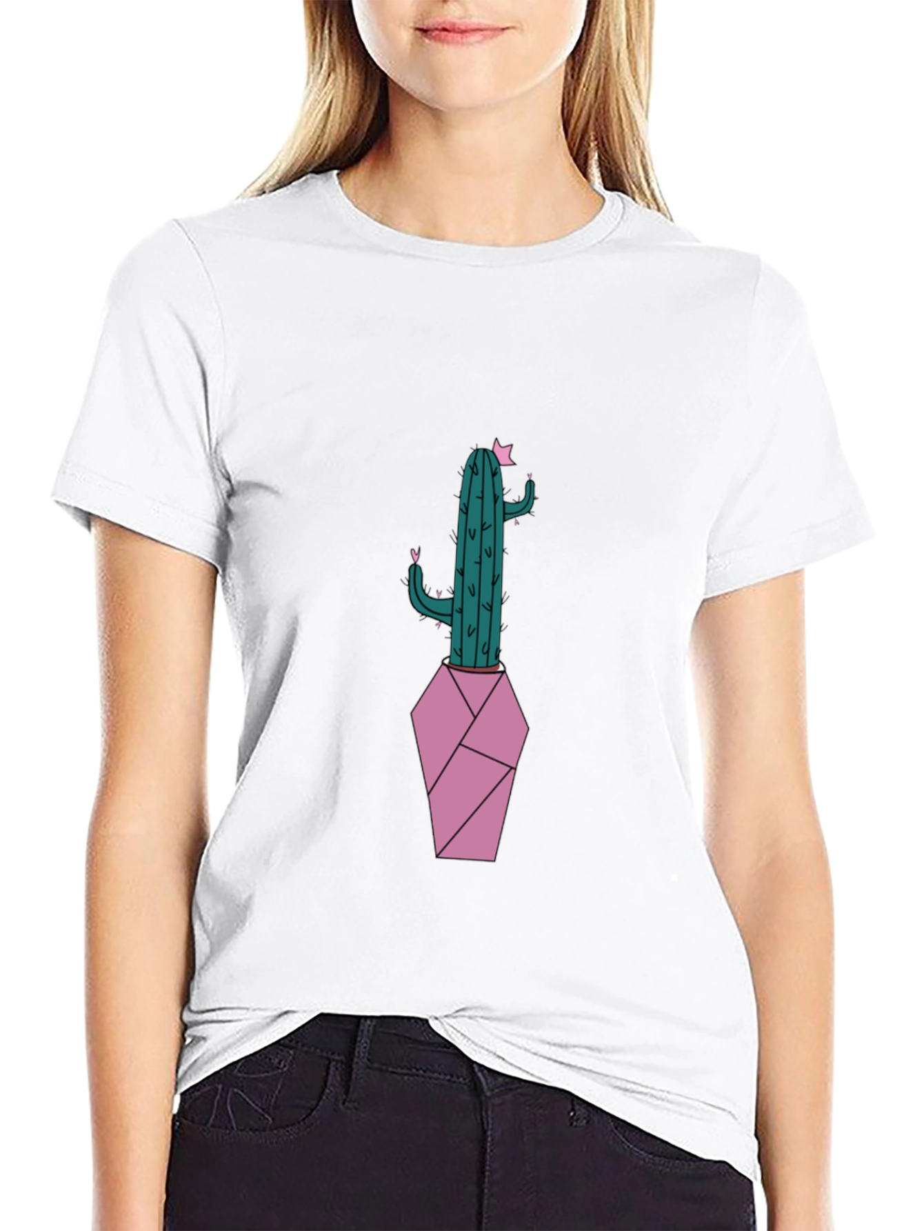 Black Cactus Graphic T-Shirt - Trendy Unisex Tee view 9