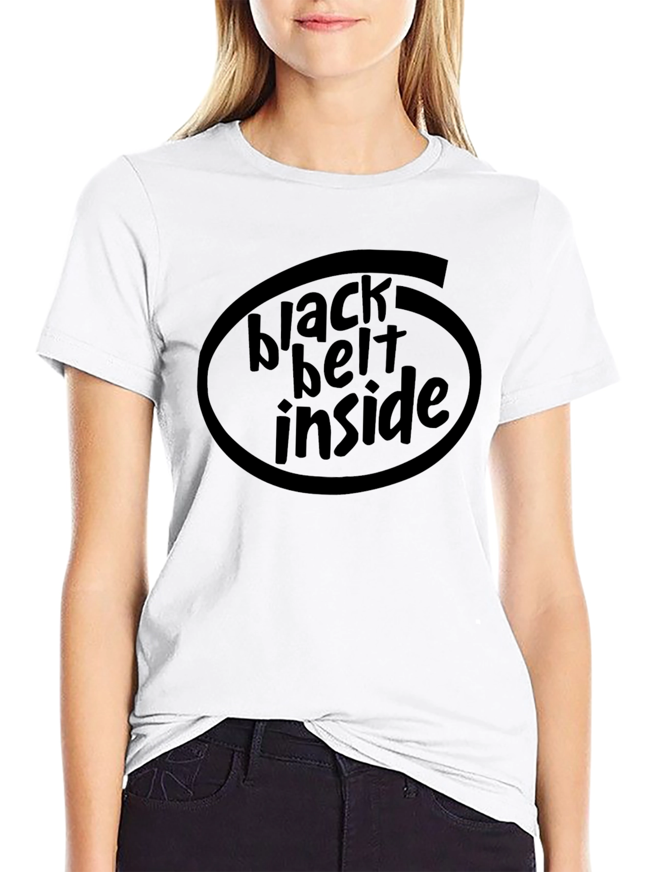 Black Black Belt Inside Graphic T-Shirt view 9
