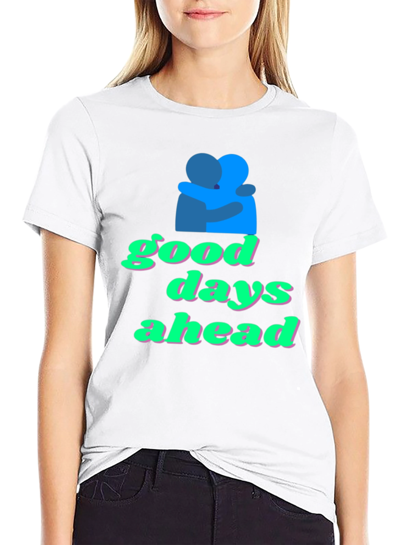 Black Good Days Ahead Graphic Tee view 9