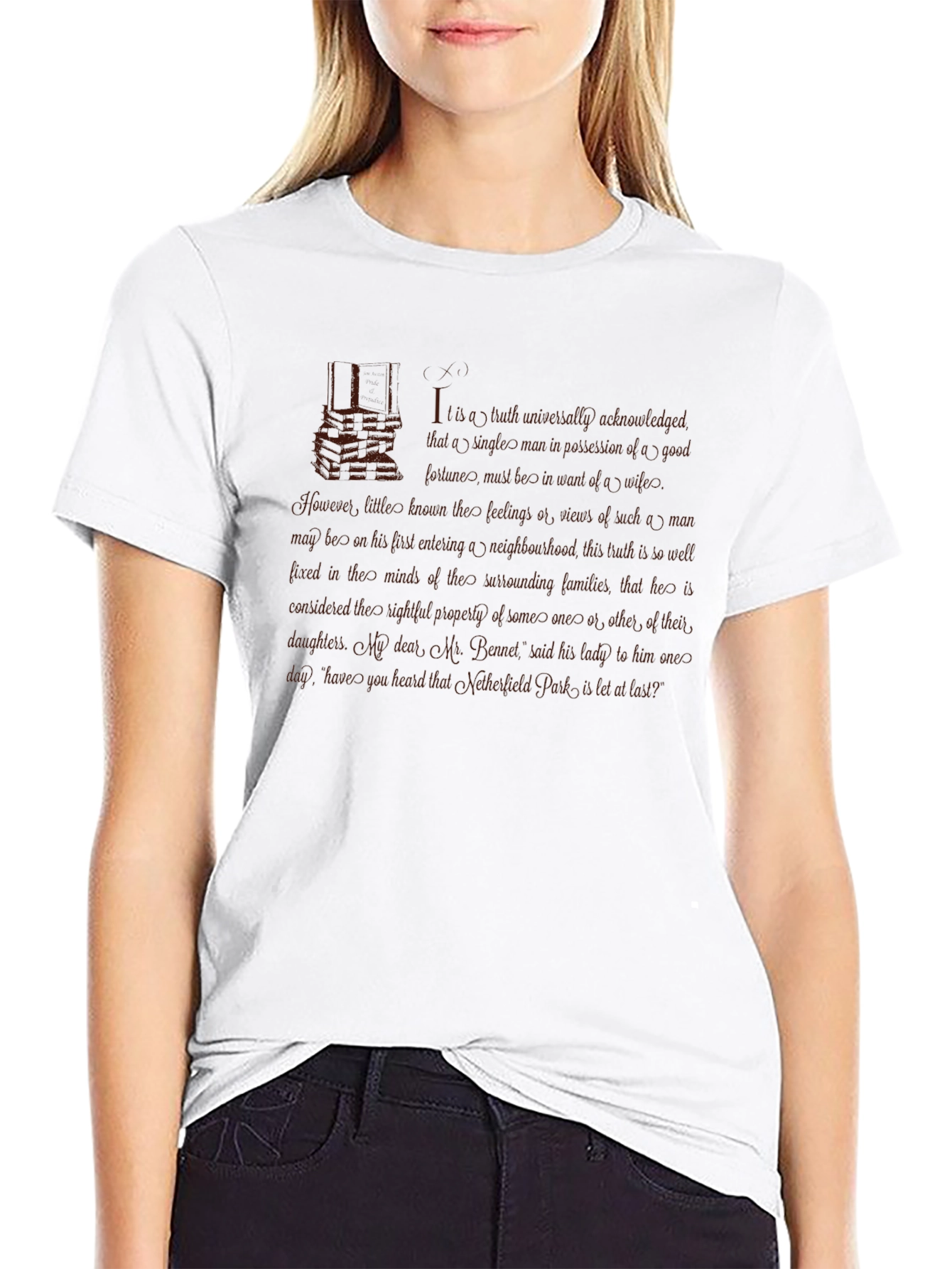 Black Literary Quote Graphic Tee - Soft Black Cotton view 9
