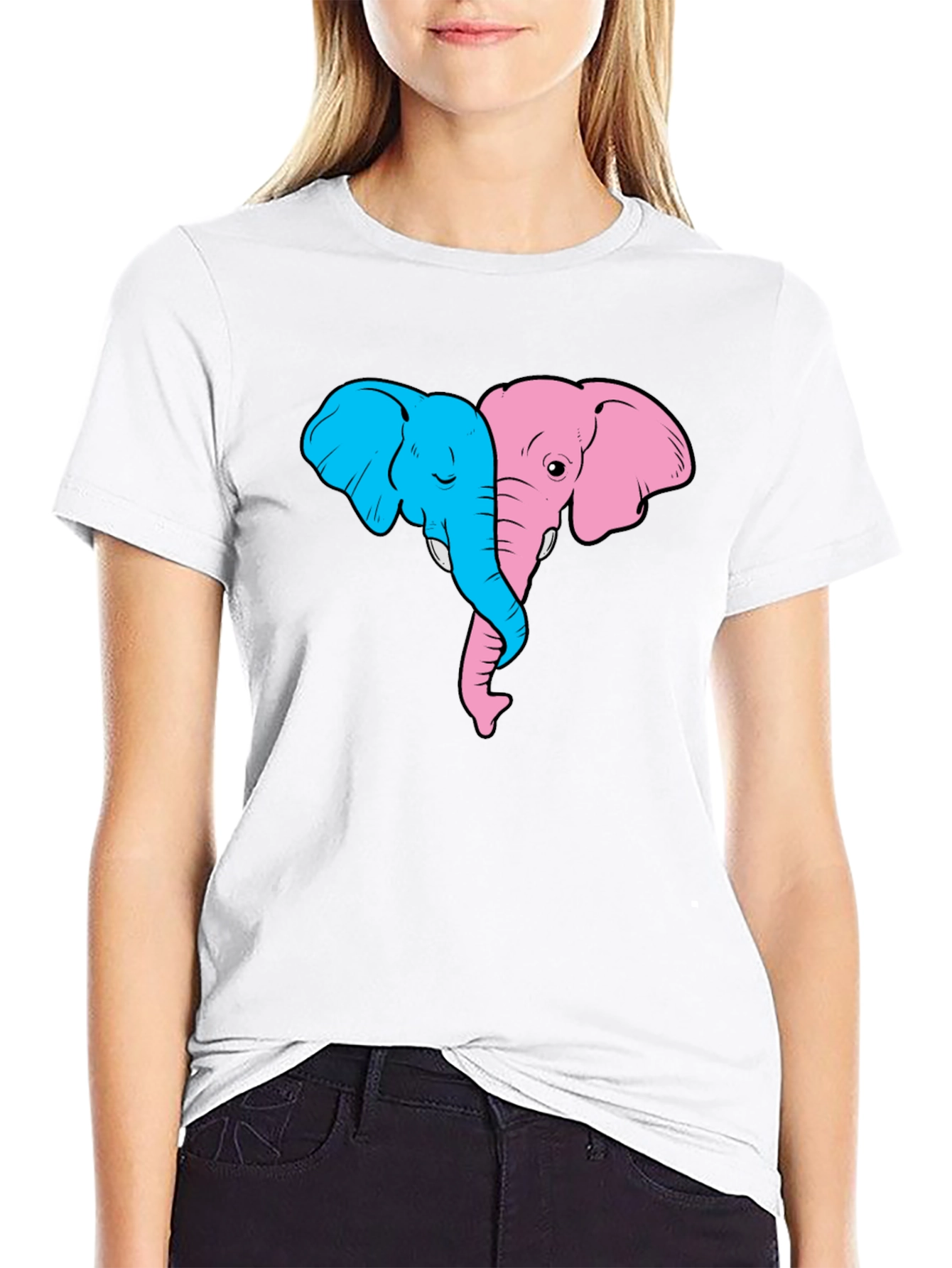 Black Elephant Love Graphic Tee view 9