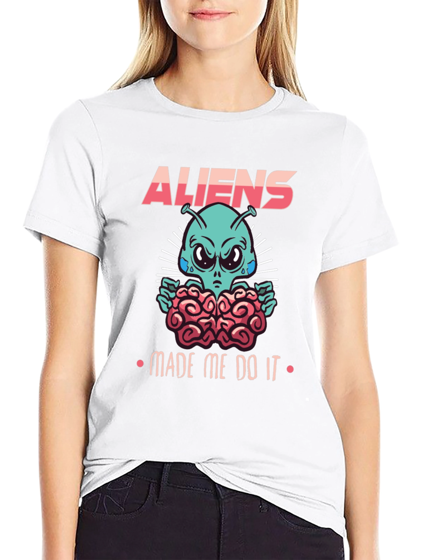 Black Aliens Made Me Do It Graphic Tee view 9