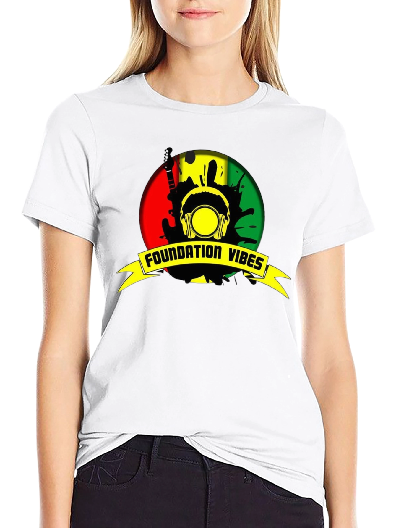 Black Foundation Vibes Reggae T-Shirt view 9