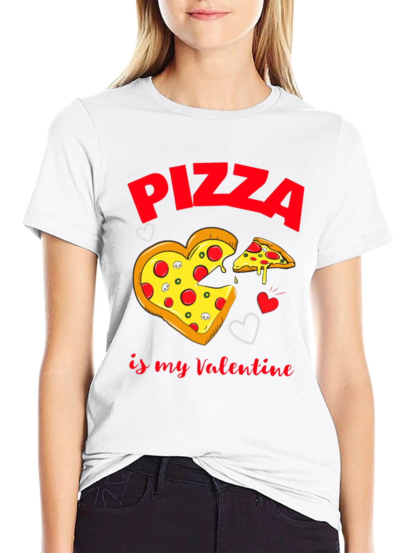 Black Pizza My Valentine Black T-Shirt view 9