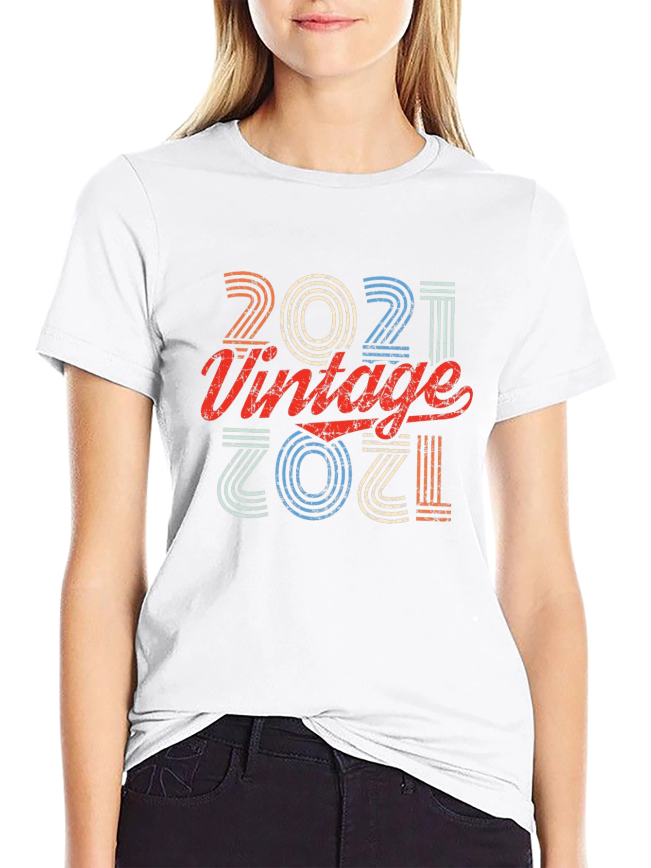 Black Vintage 2021 Graphic T-Shirt view 9