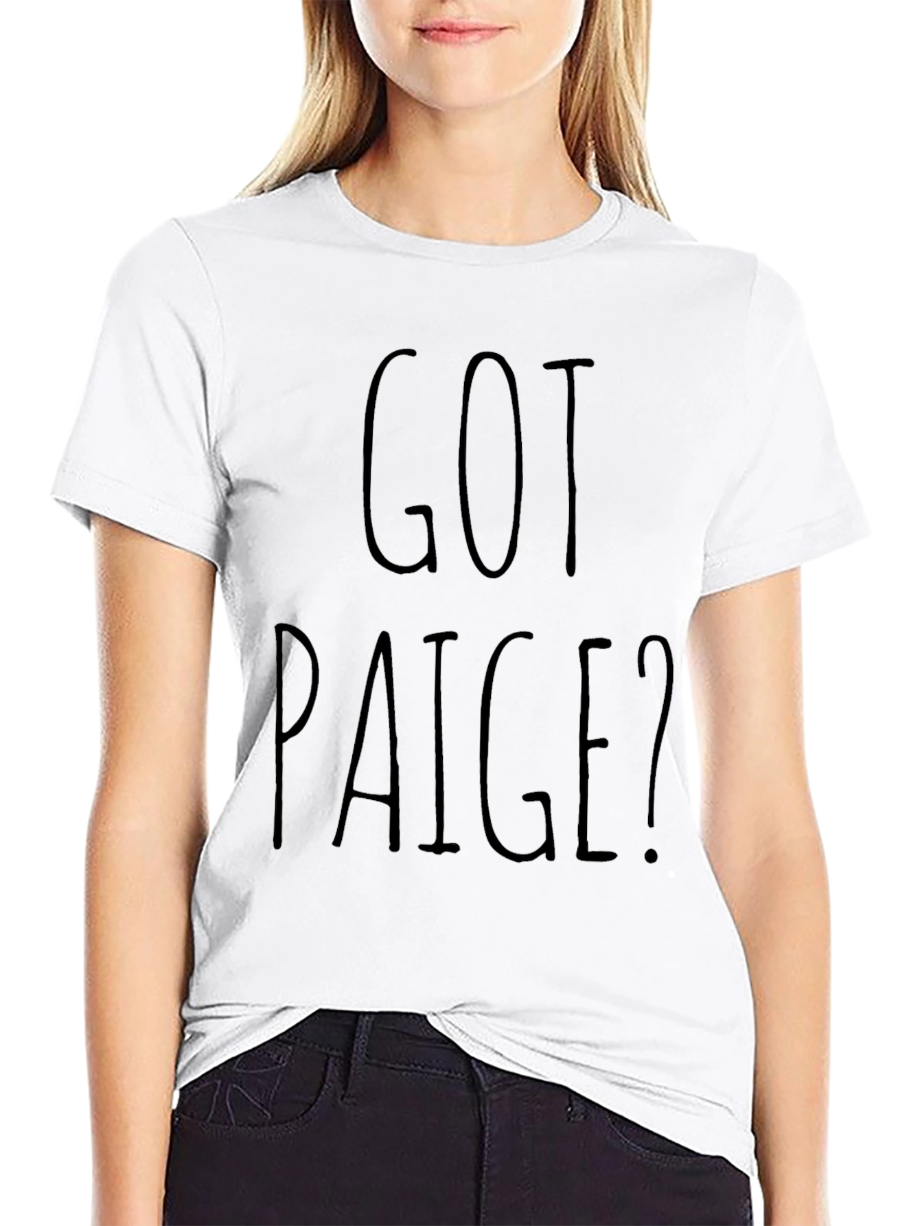 Black Got Paige? Black Graphic T-Shirt view 9