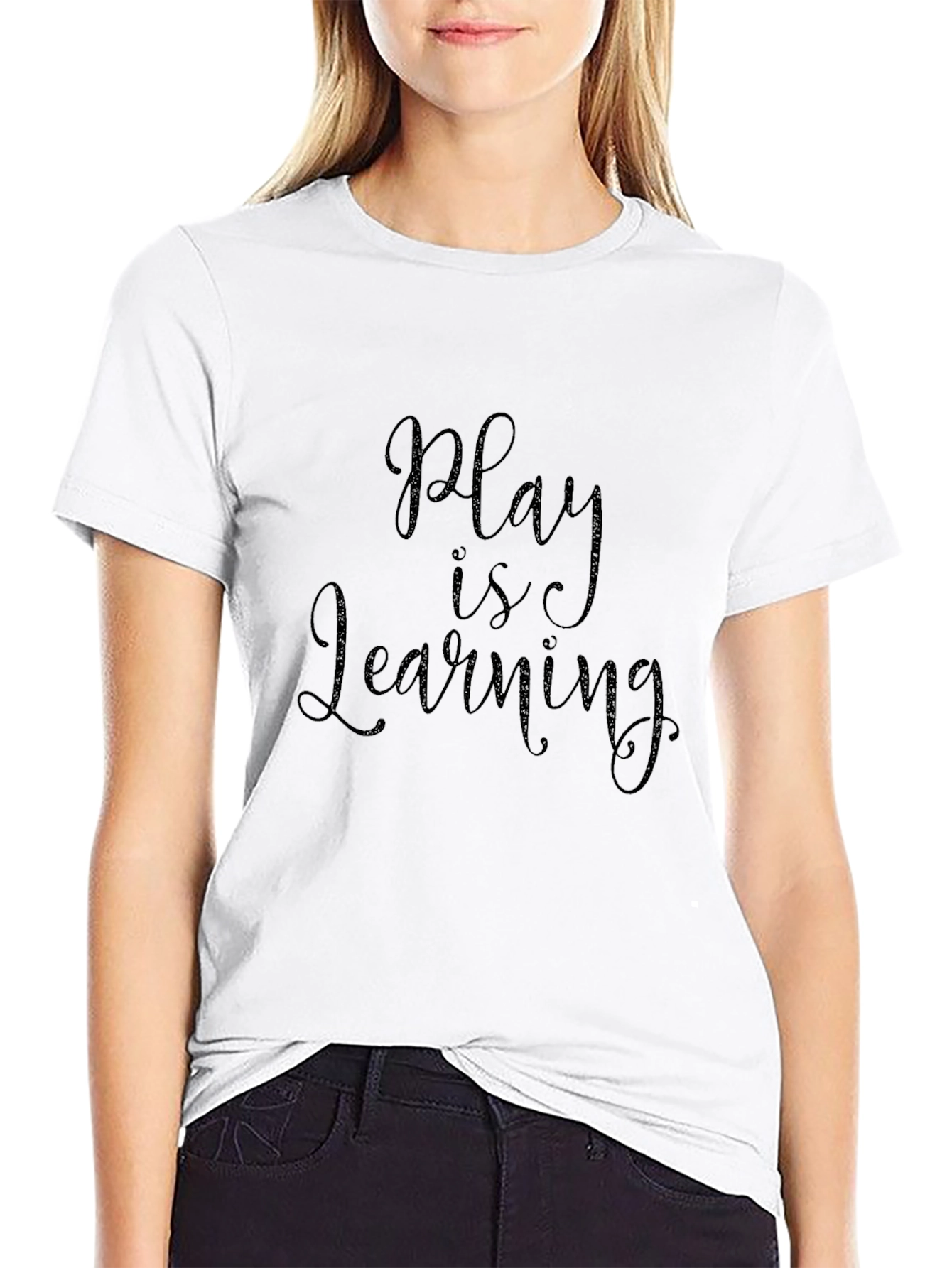 Black Play is Learning Black Graphic Tee view 9