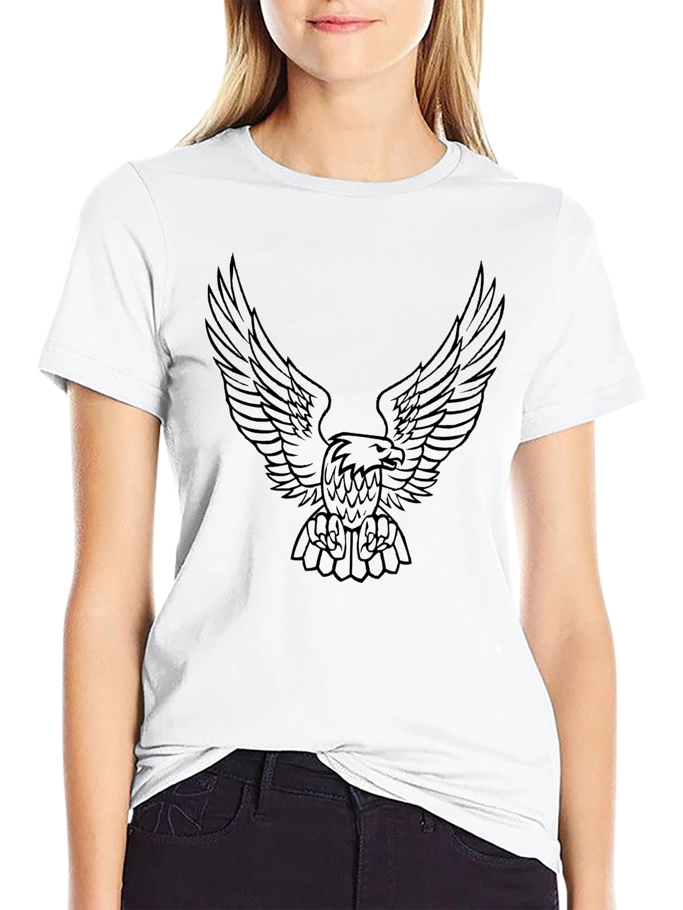 Black Eagle Graphic Black T-Shirt | Casual Style view 9