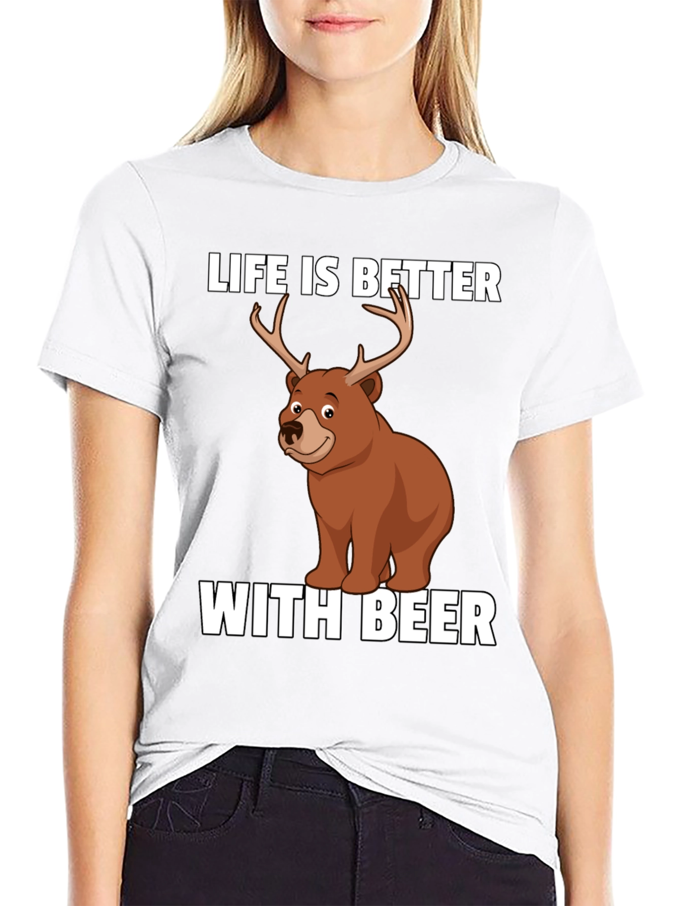 Black Life is Better with Beer Funny Graphic T-Shirt view 9