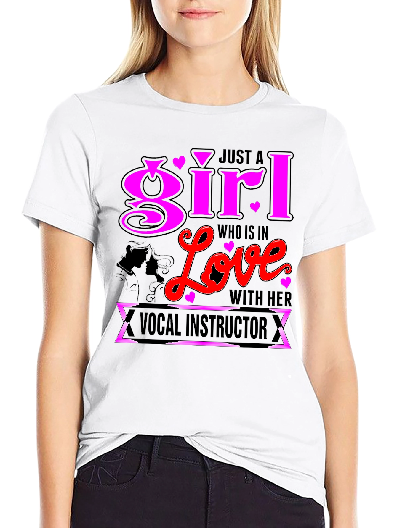 Black Girl in Love with Vocal Instructor Graphic T-Shirt view 9