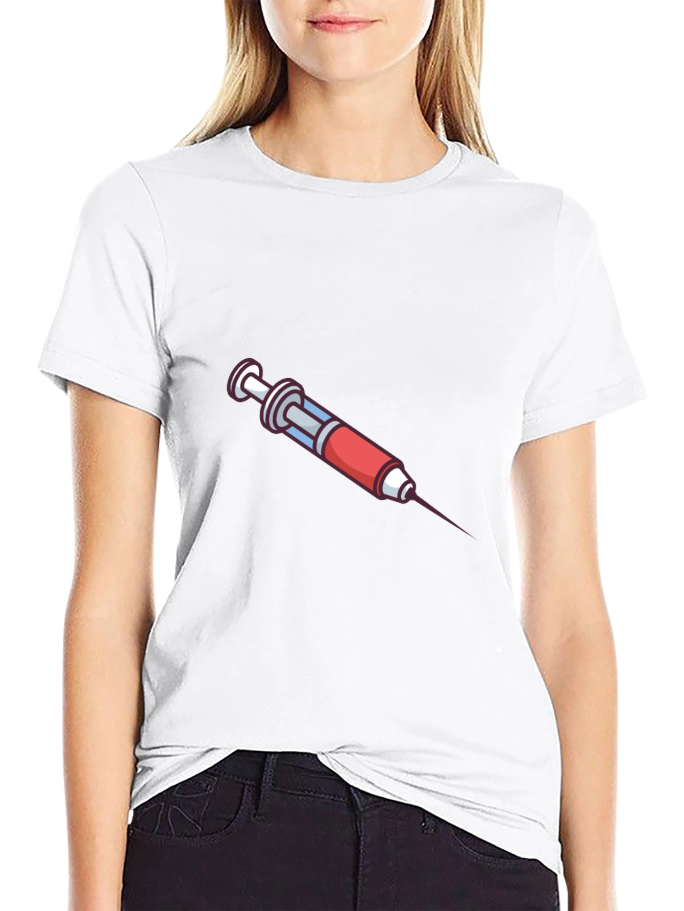 Black Injection Graphic Tee - Medical Humor Shirt view 9