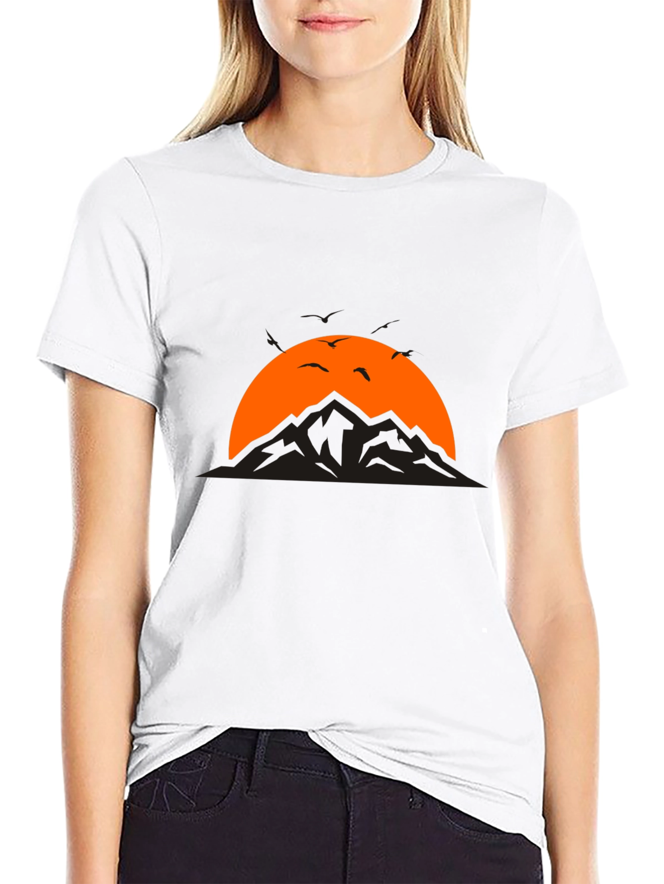 Black Mountain Sunset Graphic Tee - Black T-Shirt view 9