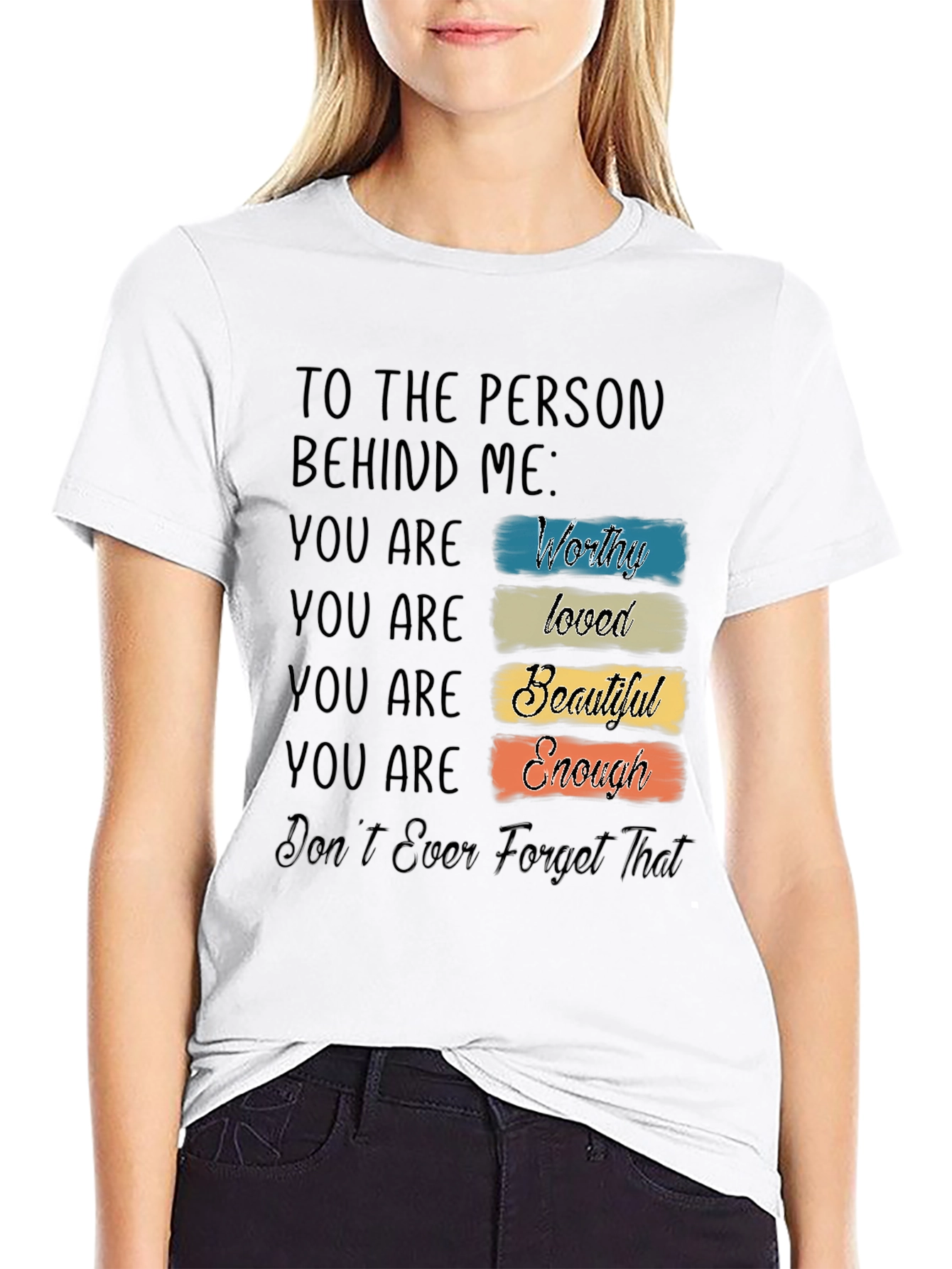 Black Inspirational T-Shirt - To The Person Behind Me view 9