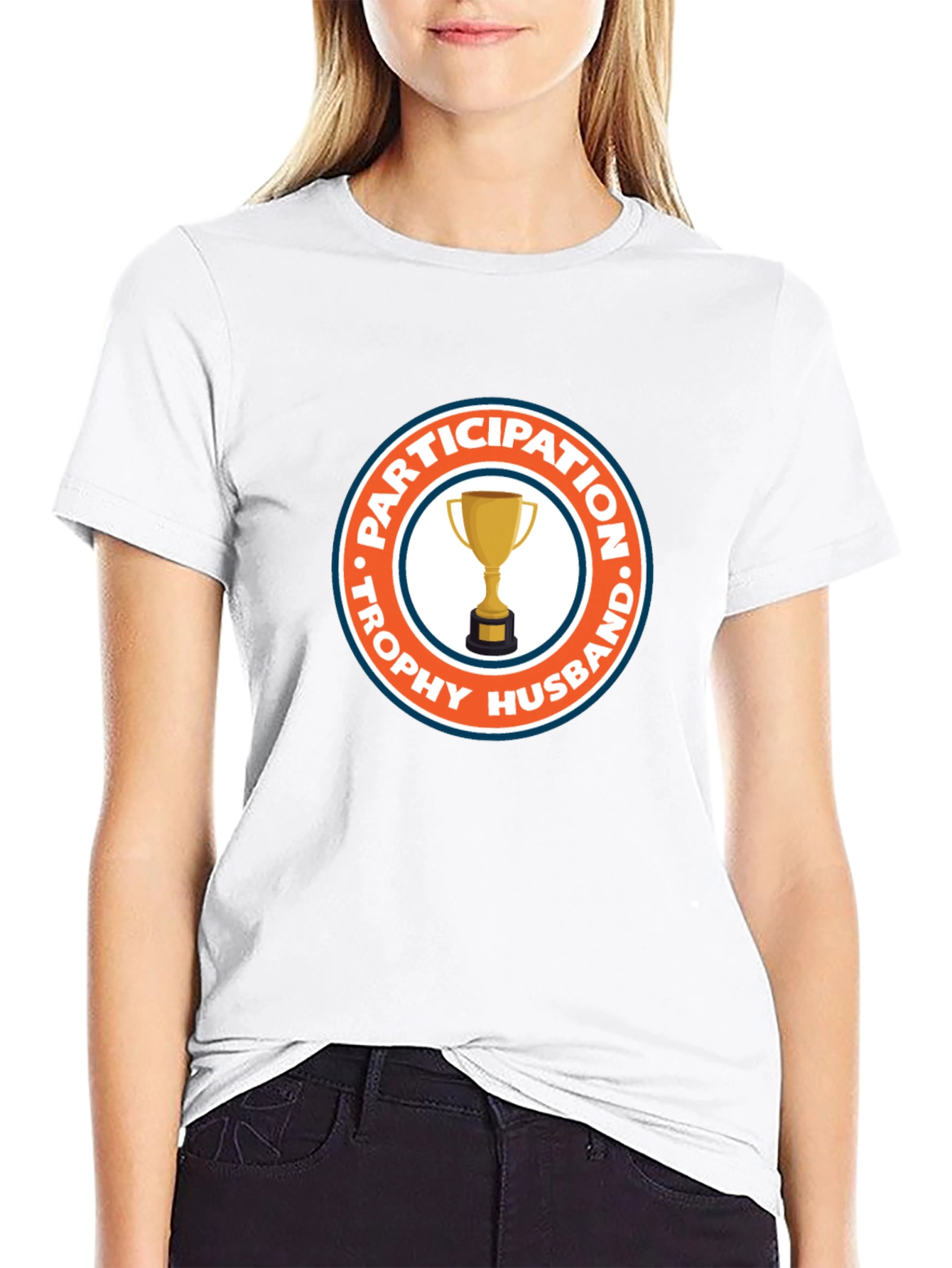 Black Trophy Husband Participation Award Graphic Tee view 9