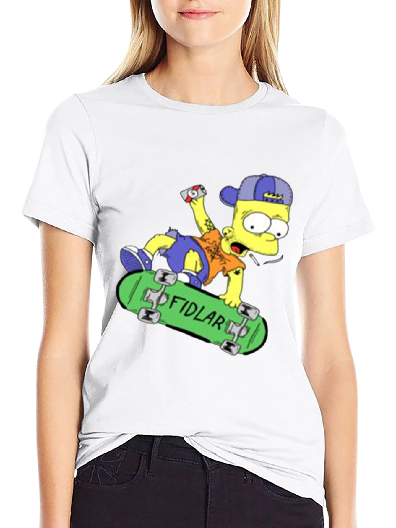 Black Bart Simpson Skateboard Graphic T-Shirt view 9