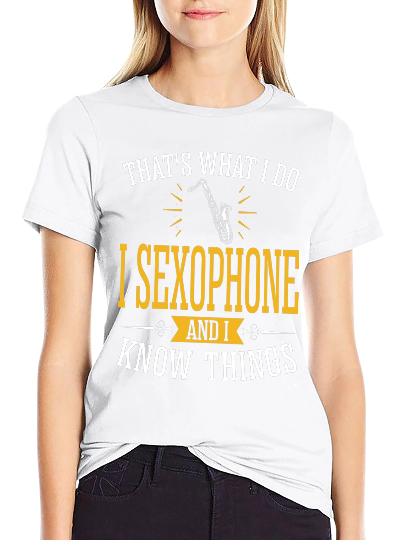 Black Saxophone Player T-Shirt - That's What I Do view 9