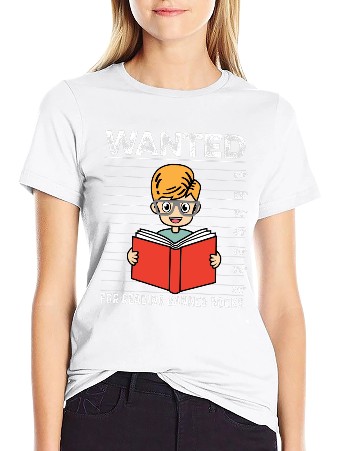 Black Wanted For Reading Banned Books T-Shirt view 9
