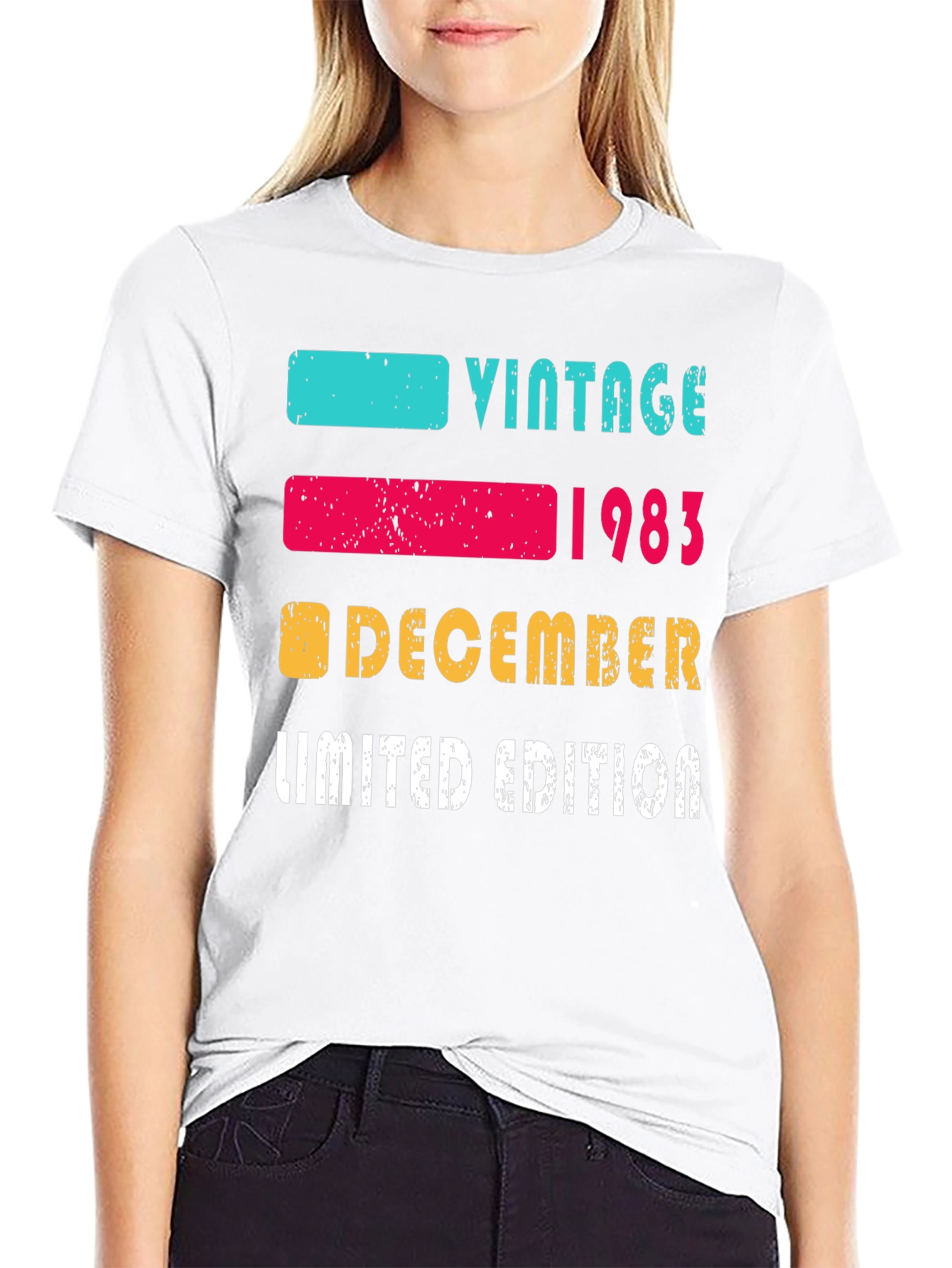 Black Vintage 1983 December Limited Edition T-Shirt view 9