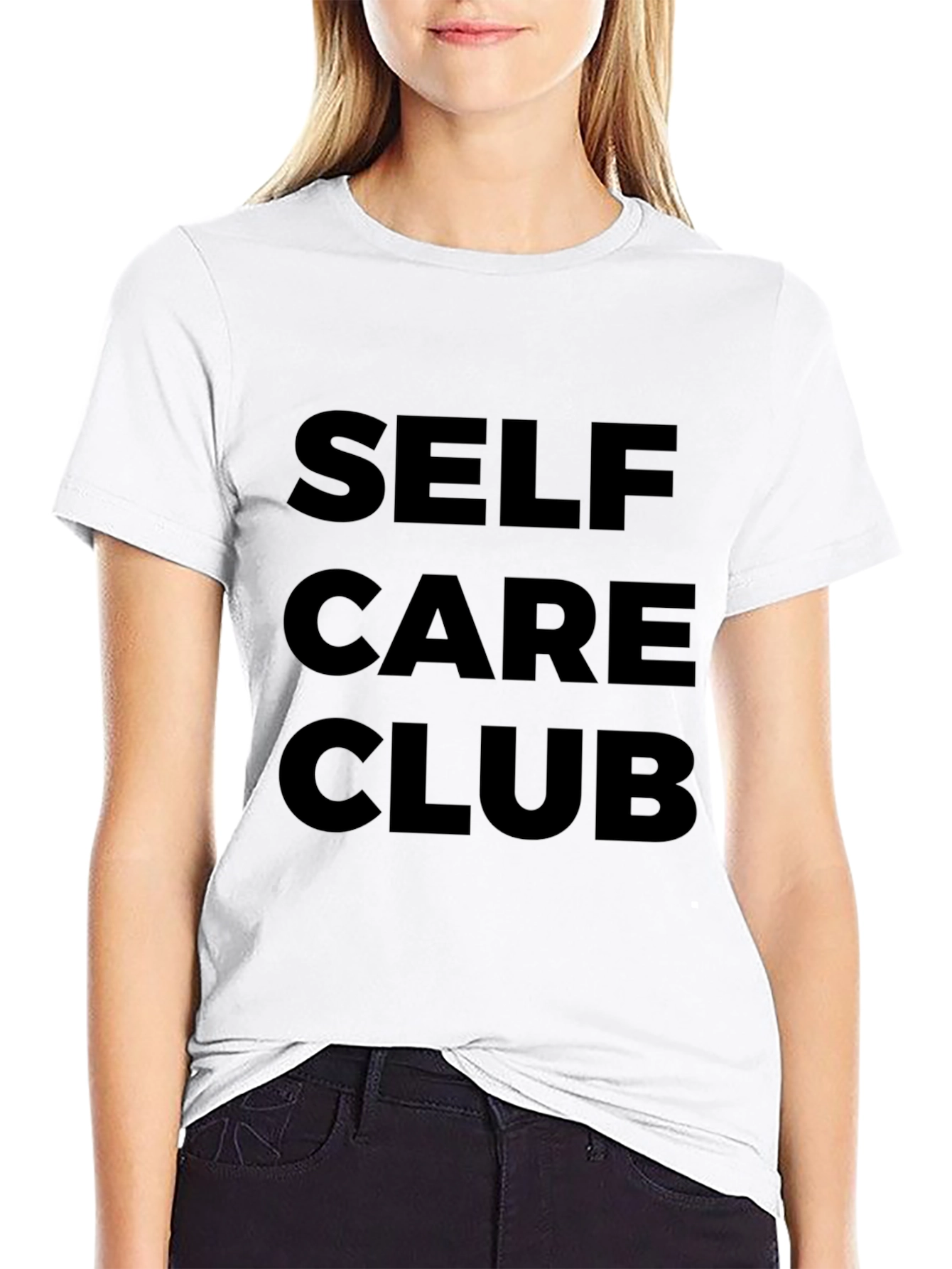 Black Self Care Club T-Shirt - Comfort and Style view 9
