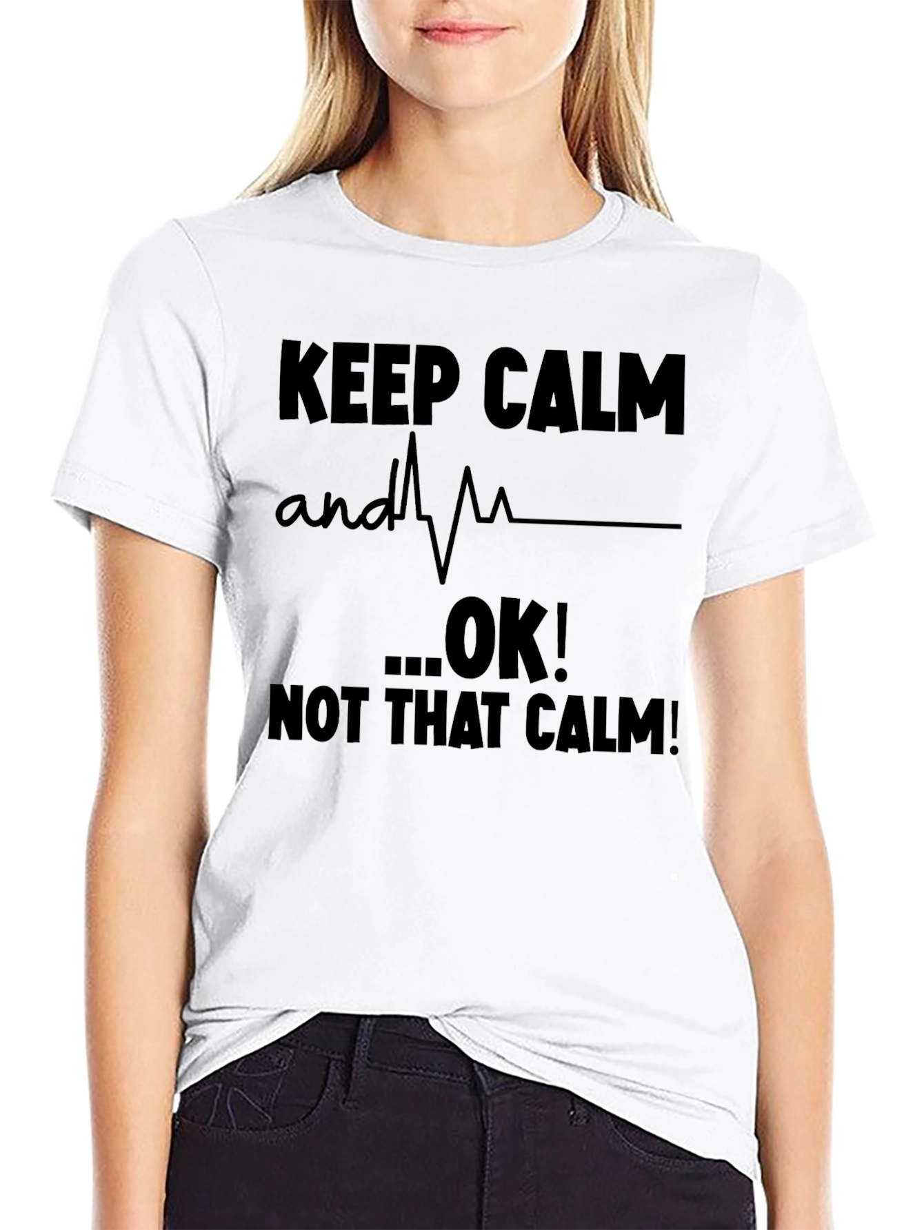 Black Keep Calm...OK! Men's Graphic T-Shirt view 9