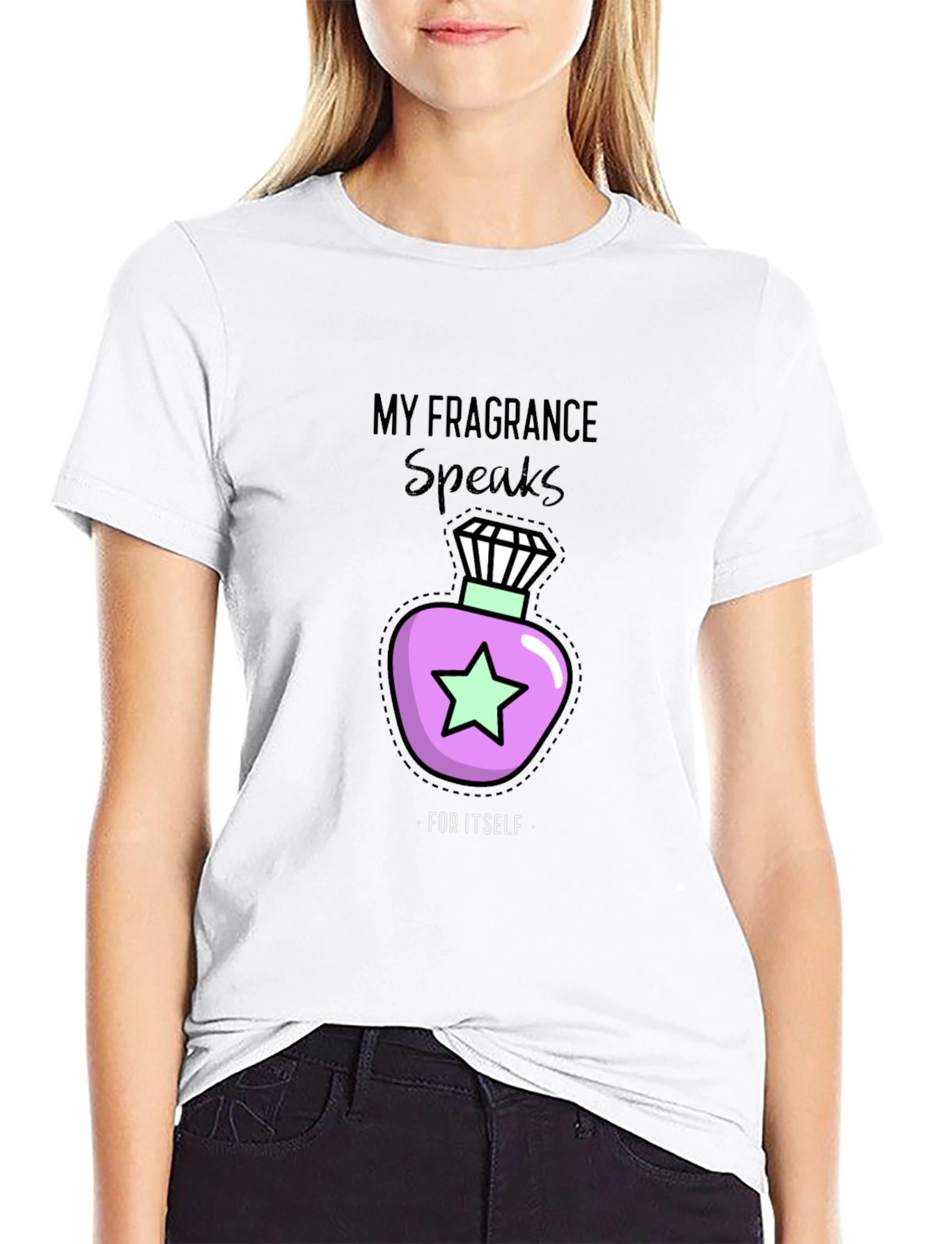 Black My Fragrance Speaks T-Shirt - Stylish and Unique view 9