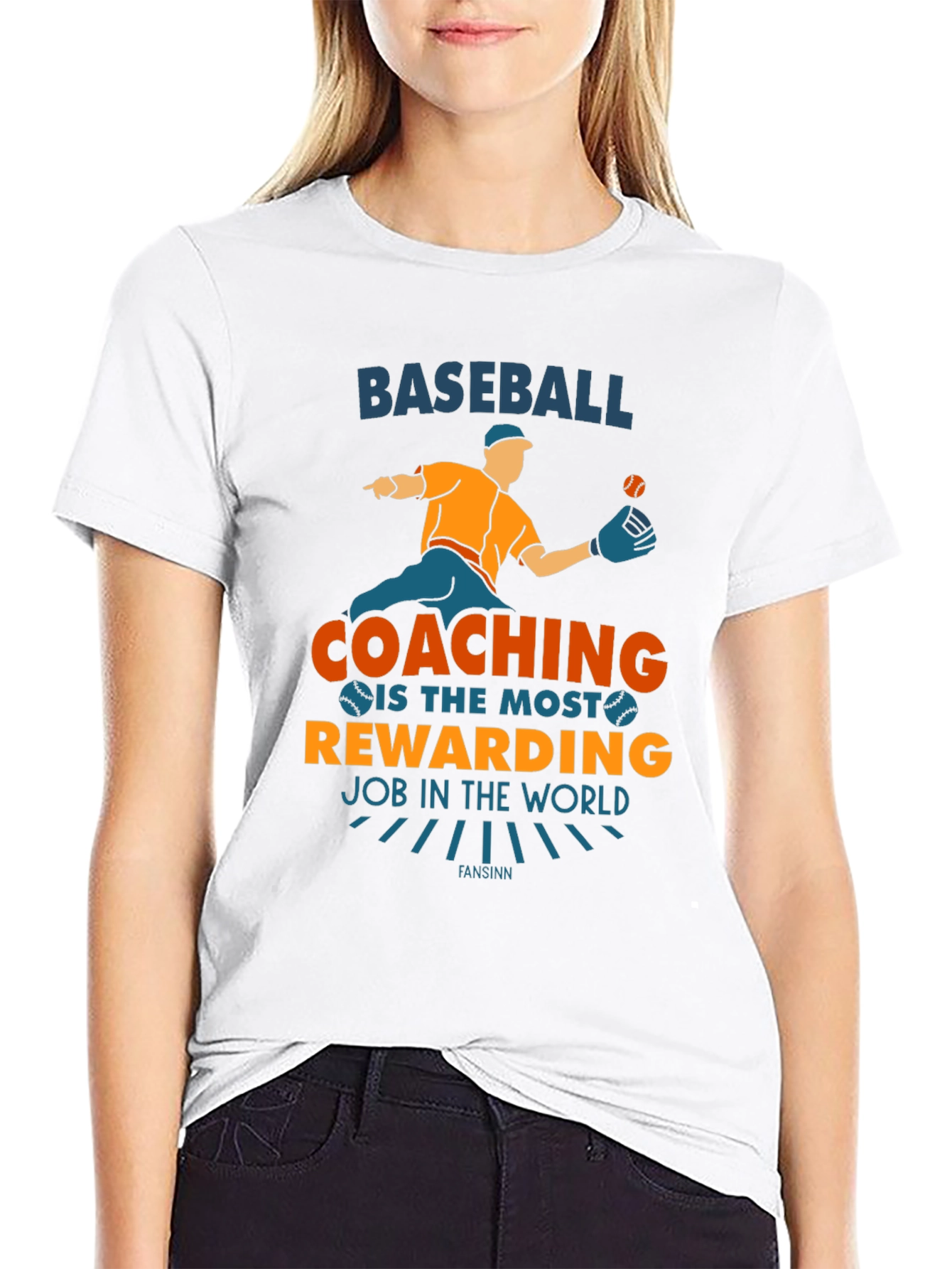 Black Baseball Coaching T-Shirt: Most Rewarding Job Graphic Tee view 9