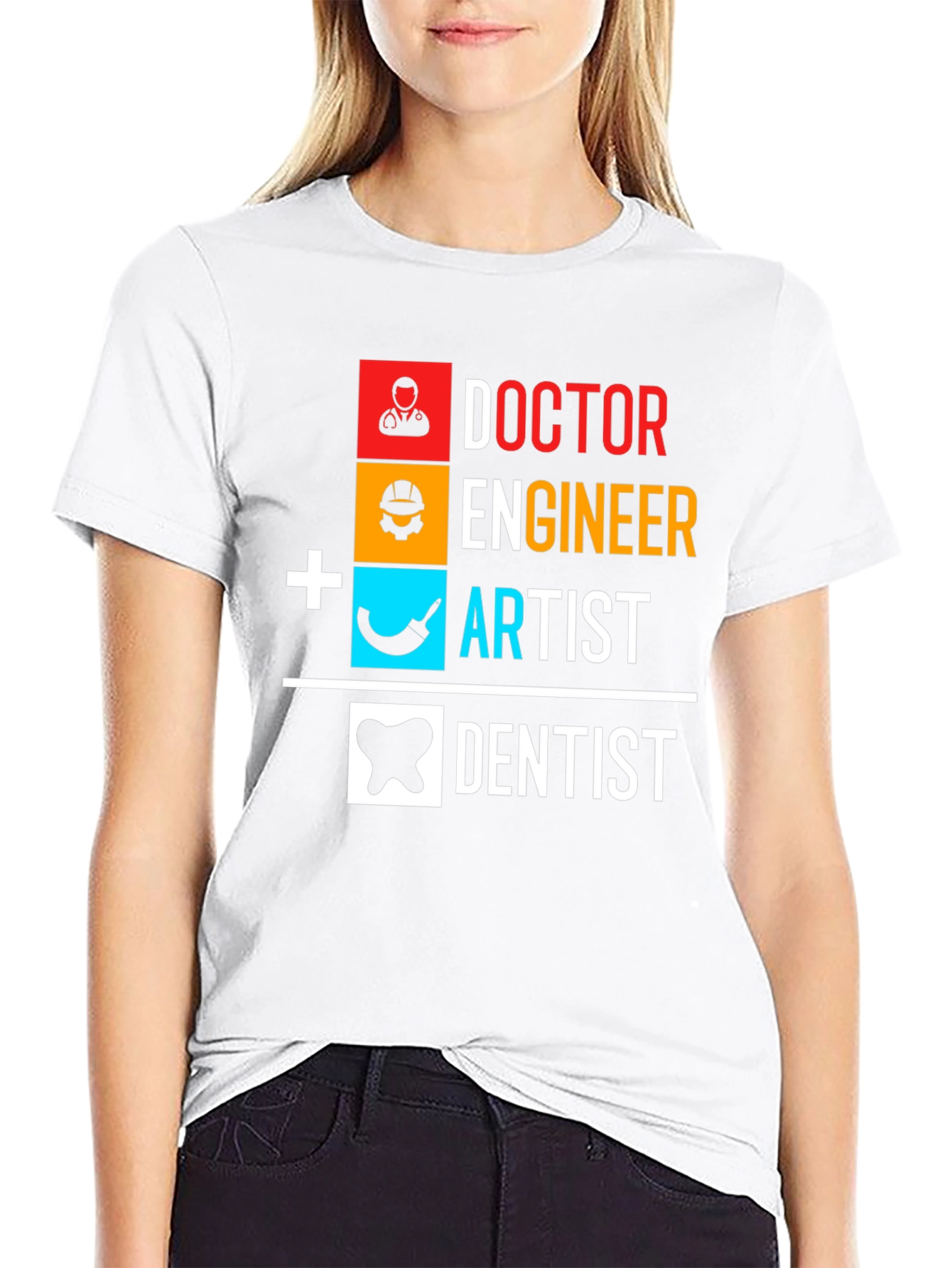 Black Doctor Engineer Artist Dentist Graphic Tee view 9