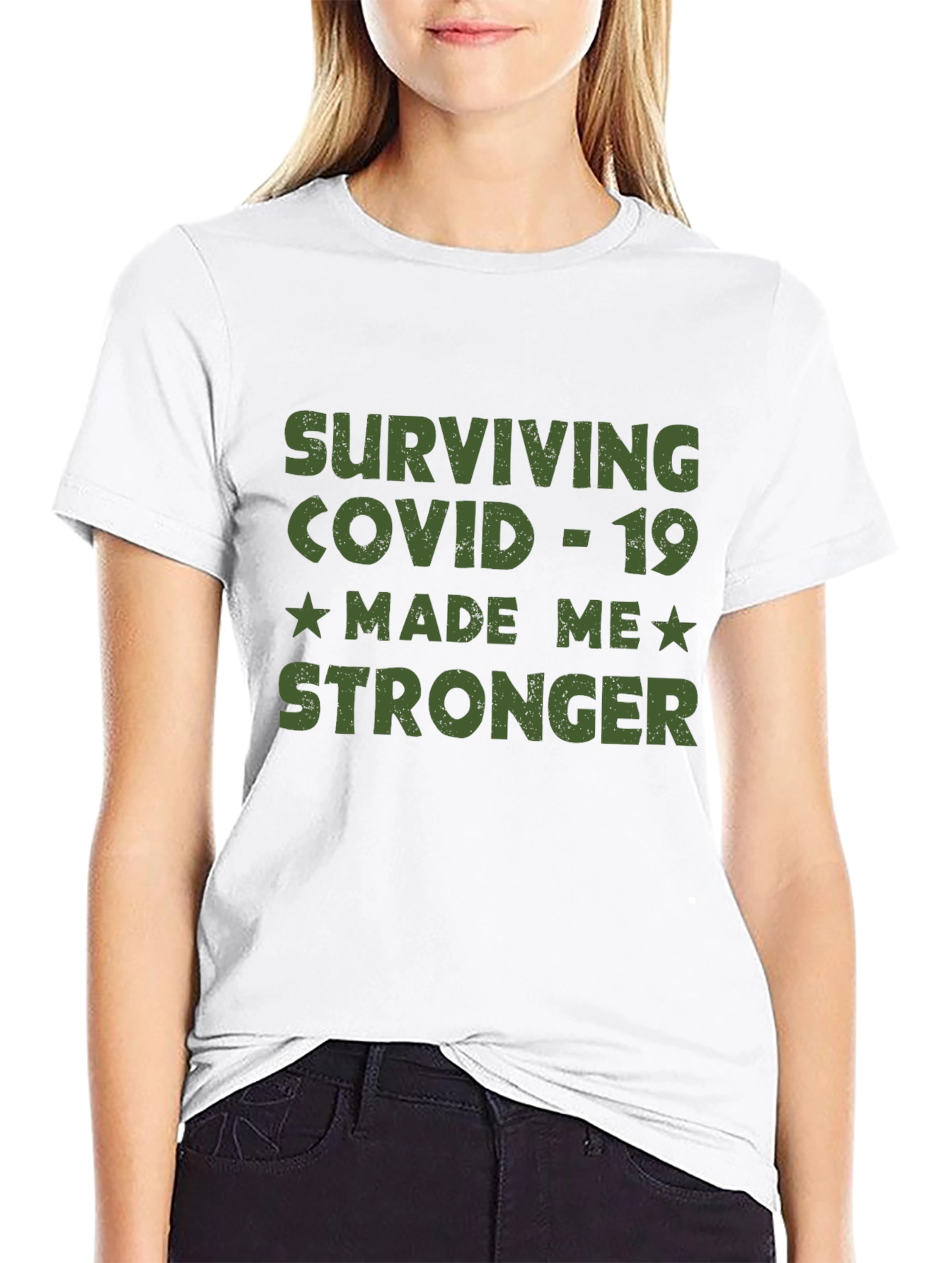 Black Surviving COVID-19 Graphic Tee view 9