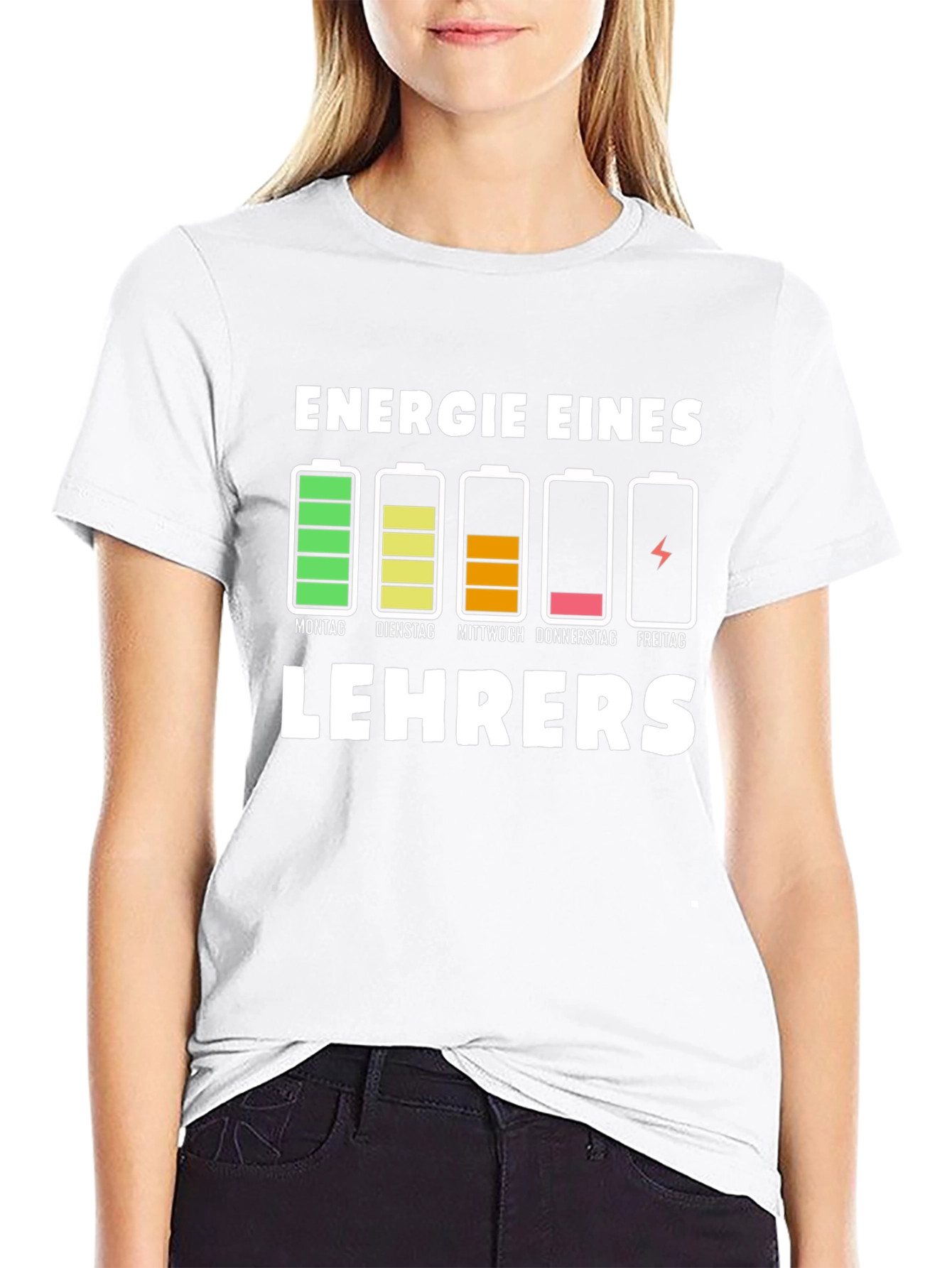 Black Teacher Energy Level T-Shirt view 9