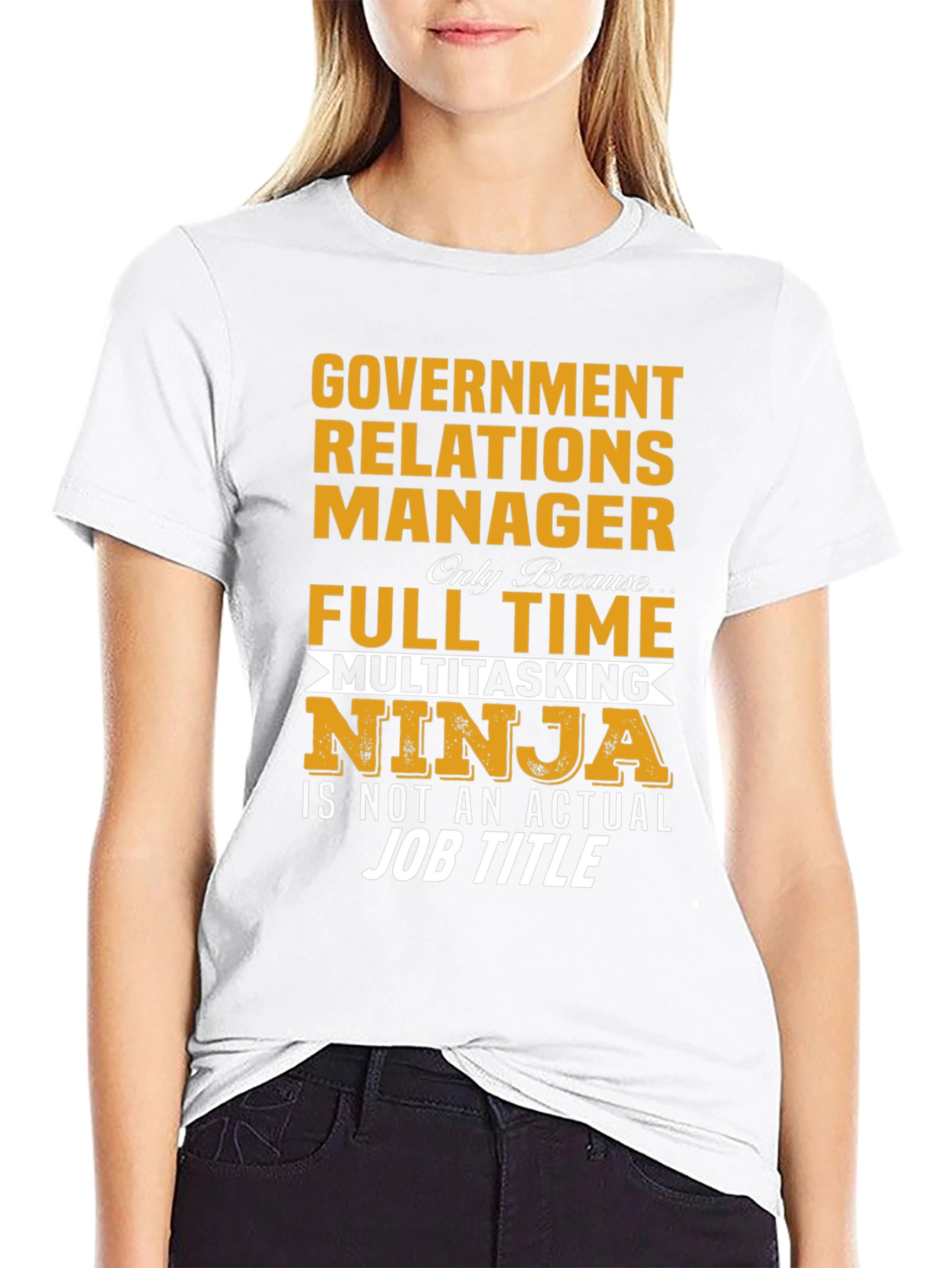 Black Government Relations Manager T-Shirt view 9