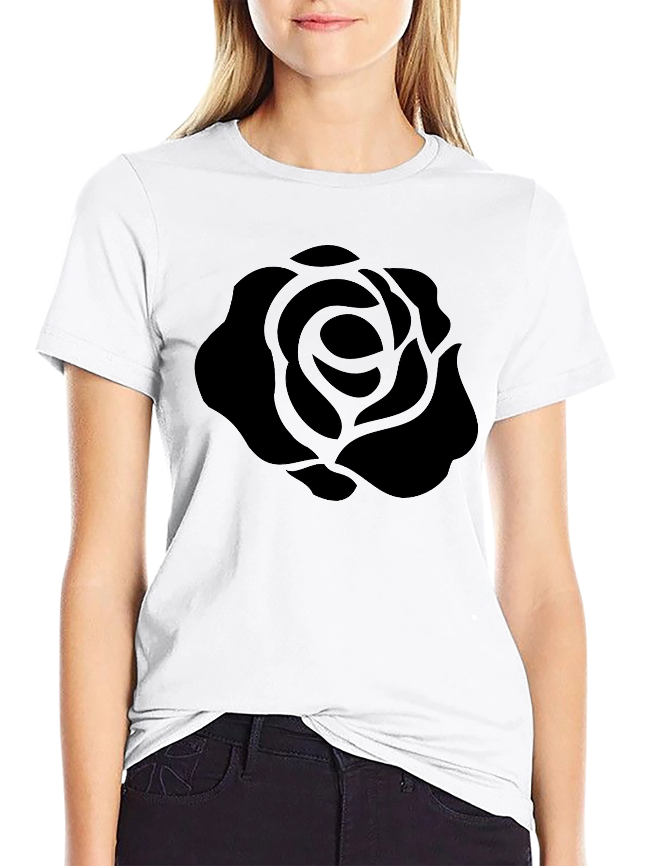 Black Black Rose Graphic T-Shirt - Stylish Men's Tee view 9