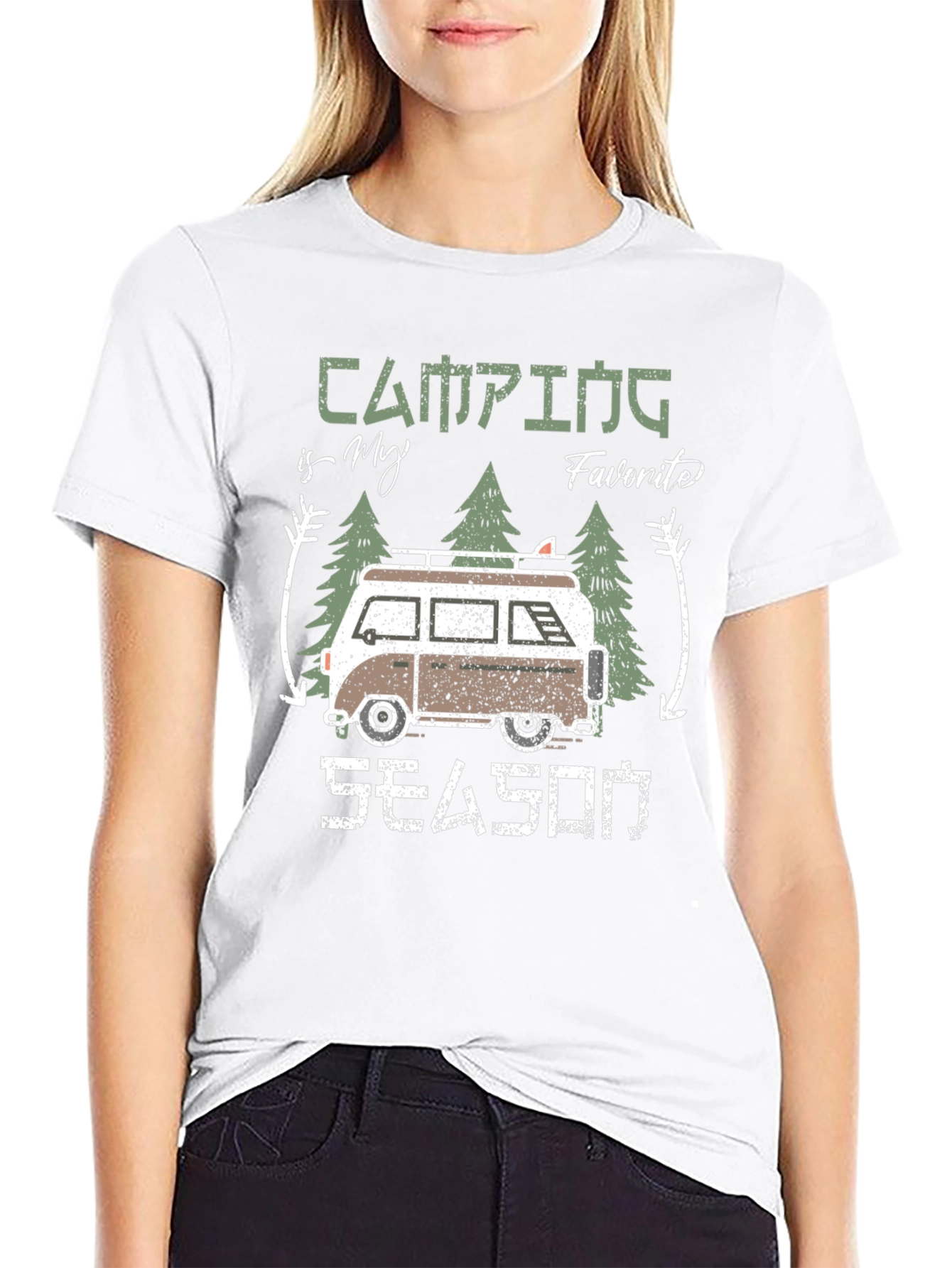 Black Camping is My Favorite Season Graphic T-Shirt view 9