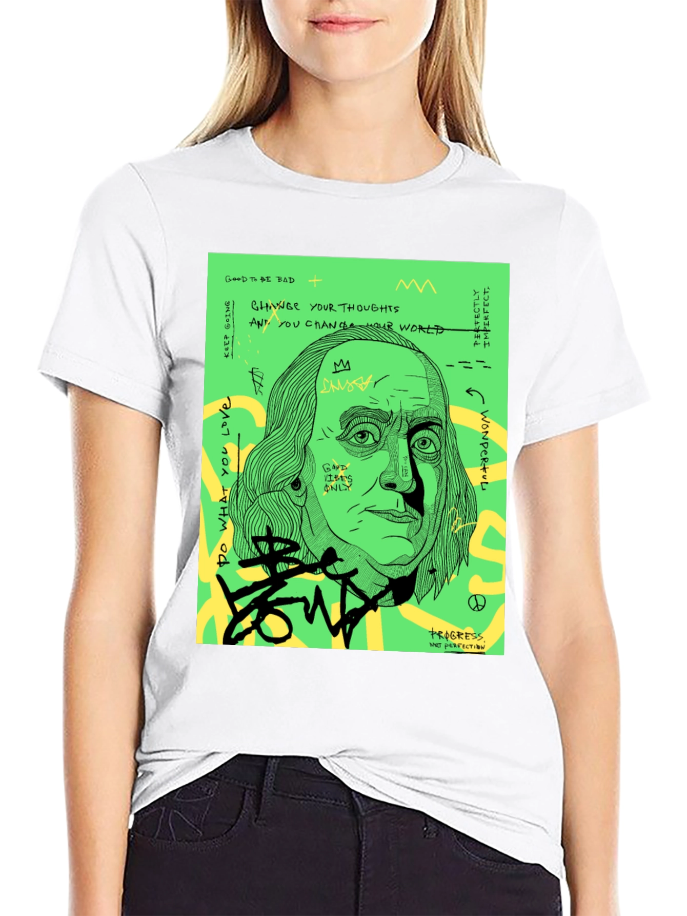 Edgy Benjamin Franklin Graphic Tee - 9