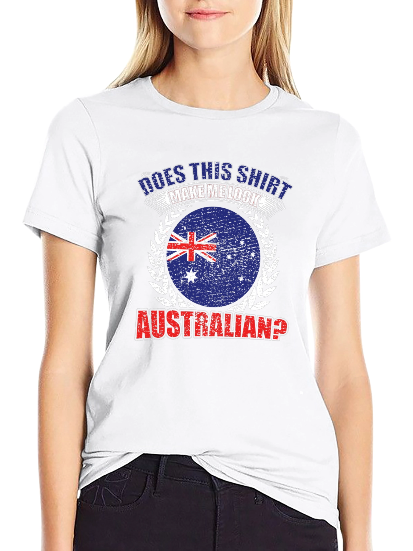 Black Australian Flag Graphic T-Shirt - Funny Novelty Tee view 9