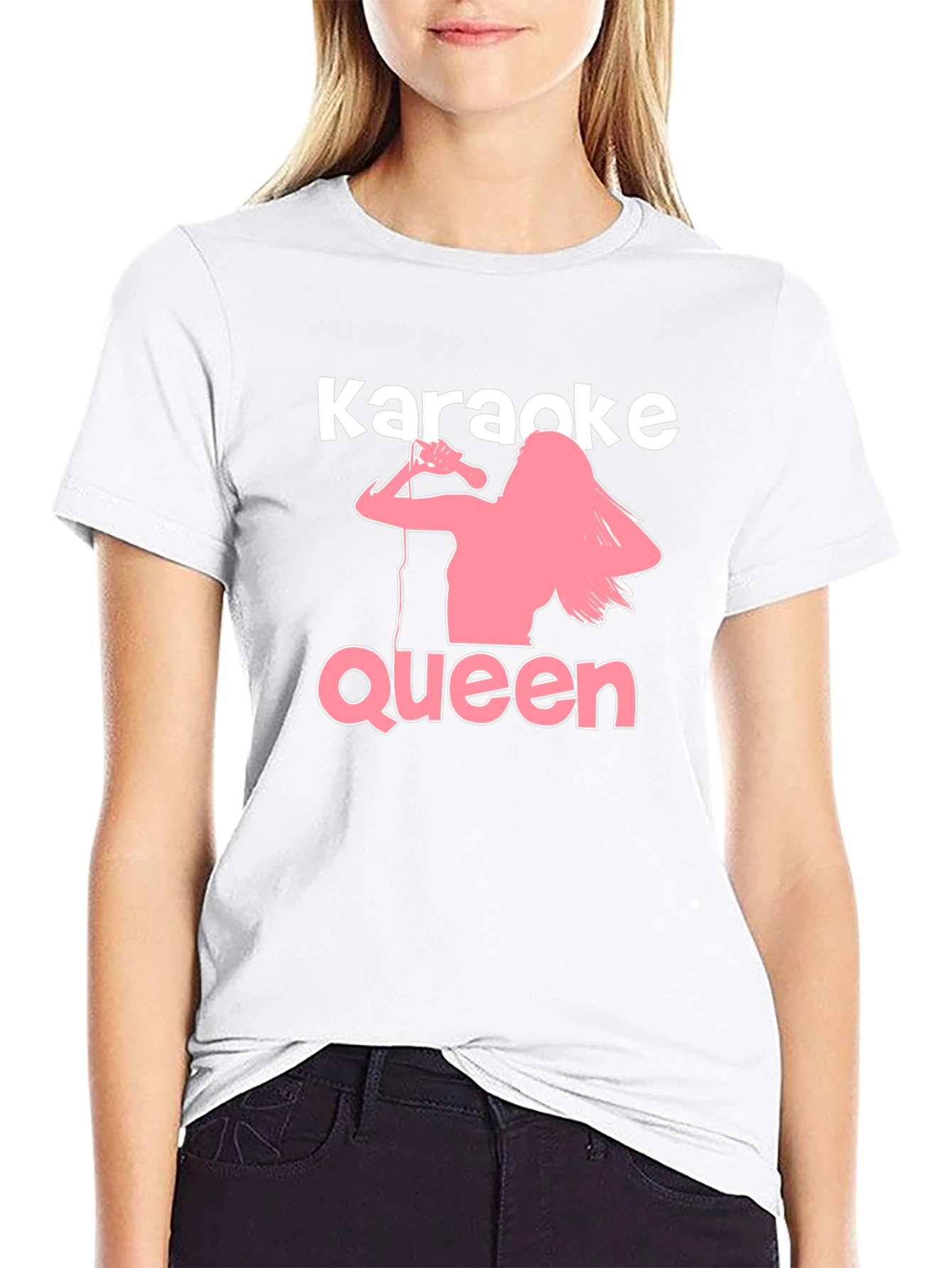 Black Karaoke Queen Graphic Tee - Black T-Shirt view 9